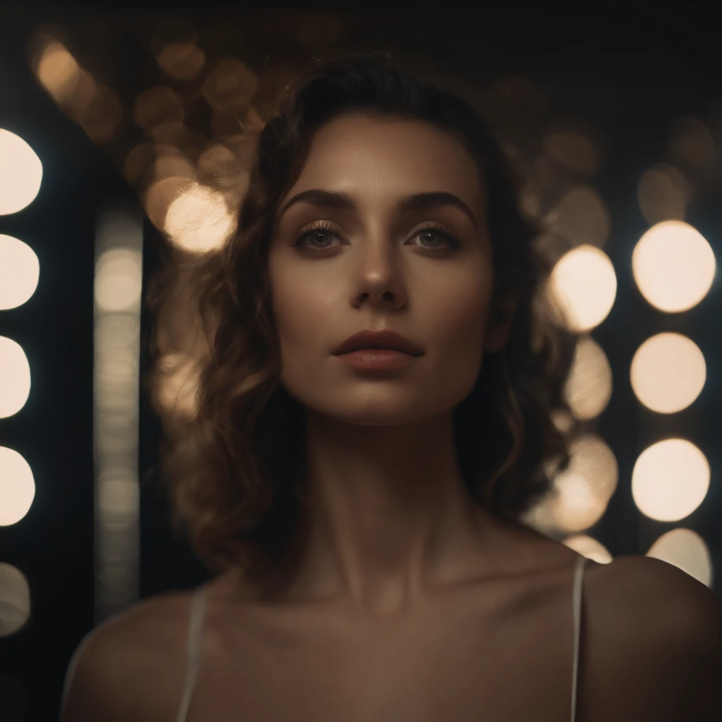 beautiful girl, close up, light and transparent nightgown, (detailed eyes, (looking at the camera), (highest quality), (best shadow), intricate details, interior, platine hair:1.3, dark studio, muted colors, freckle, (8k, RAW photo, best quality, masterpiece:1.2, masterpiec8K.HDR. highresabsurdres:1.2, film grain, blurrybokeh:1.2, lens flare, (delicate)), no moles,