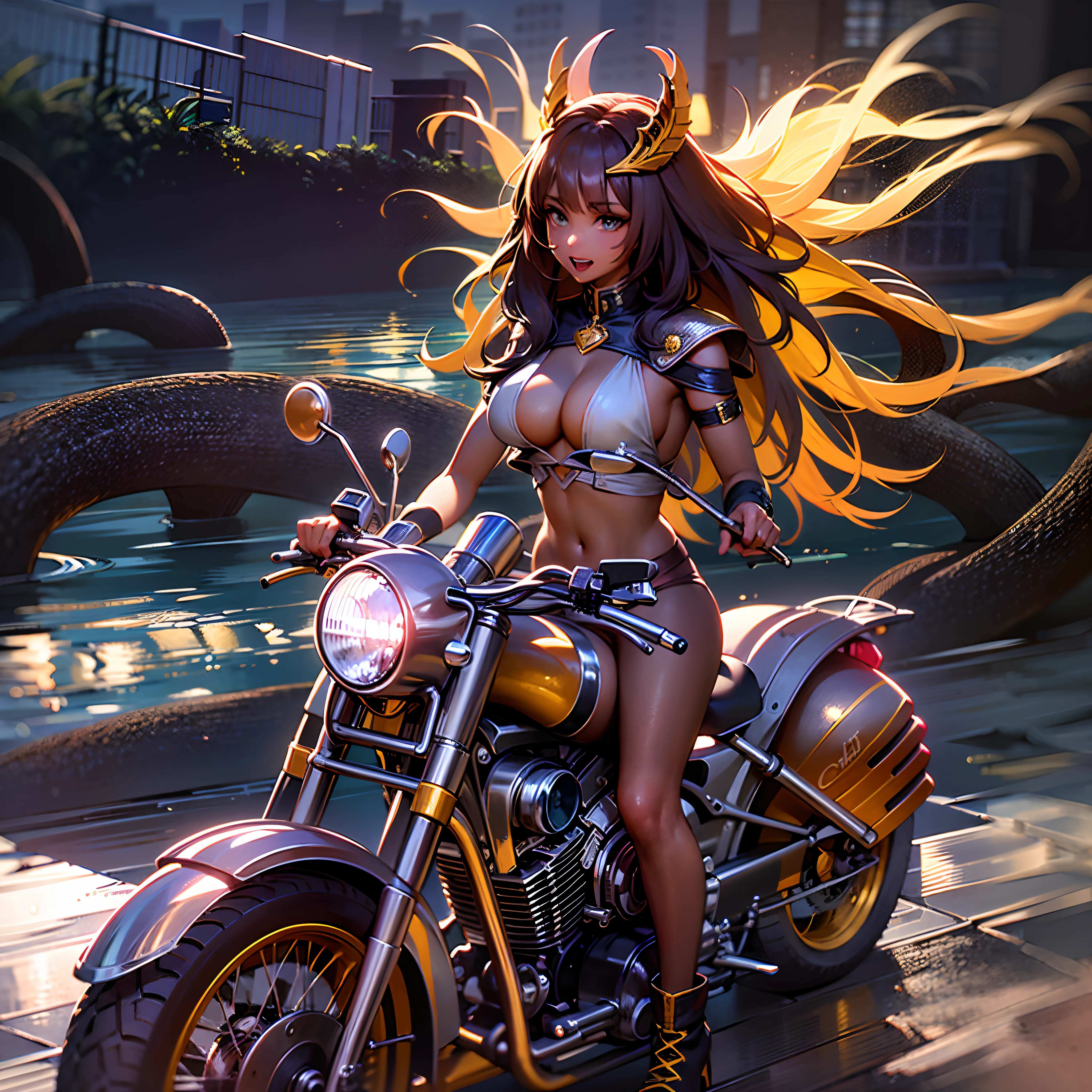 Sun epic Masterpiece Ocean Sea sunlight backlight Goddess Beach deep path beholder outdoor mounted motorcycle_Harley_Davidson Suncraft Artificier hearth sundrop urban Equirectangular_360 "Armada" contre-jours moto "Heavy Metal" Devastating Will-o'-the-wisp iota pixie sprite luminescence war battle mature female "luis Royo" dazzling ride bike, Cosplay riders richesse Amiral decorated "Nicki Minaj" Commander jukebox Pilots jacket cow-boy flag Earth sunLight ultra pro-Photorealistic optimal ultra_high_quality opengl-shaders ultra_high_detail accurate reflex ultra_high-resolution perfection graduates volumetric lightning improved Octane_rendues UHD XT3 64K 32K 16K 8K DSLR HDR UnrealEngine5 3dcg shadow Diva analogiques hairstyle dreads bangs extatiques symmetrical athletic african body skin tanmed suave cheekbones effects embarrassed glushes eye-liner saphirs saturate gorgeous dark beautiful eyes black pupils brown iris lazulis turquoise open mouth teeth (tongue droplet water drop of water) obvious smiles choke Floating Jacket Eccentric Cape Levitating Shoulders-Off Shirt Lace Clavicles White Papillotes embroidered leathers breasts reveal sideboob satin livid yellow orange corsait thick felt skirts matching bristles ample swinging spinels navel waist belt-chastity revealing heart diamond padlock silver agate pubis scarlet pubis-hairy indigo bristles protrusions silk Snap-lock tin gold garters thighs legs stainless steel boots gothic onyx, rubis summon milkweed floraison invoque viceroy magic incandescente creature CGSCOSITY butterfly Cristallines Wings (EOS R6 135mm 1/1250s f/2.8 ISO400) Monarch, Canon-ion flash blow glow opale impact, straight outfits armor heavy chrome flat rune lava bands population Tourmaline glyphe plasma cuivre "cyberpunk" background forest glass mirror monster Fire Blast Flame Engravings Chef-D&#39 tattoo (par Michelangelo) Bruce_Weber sex girls naked nsfw varied multi etc.