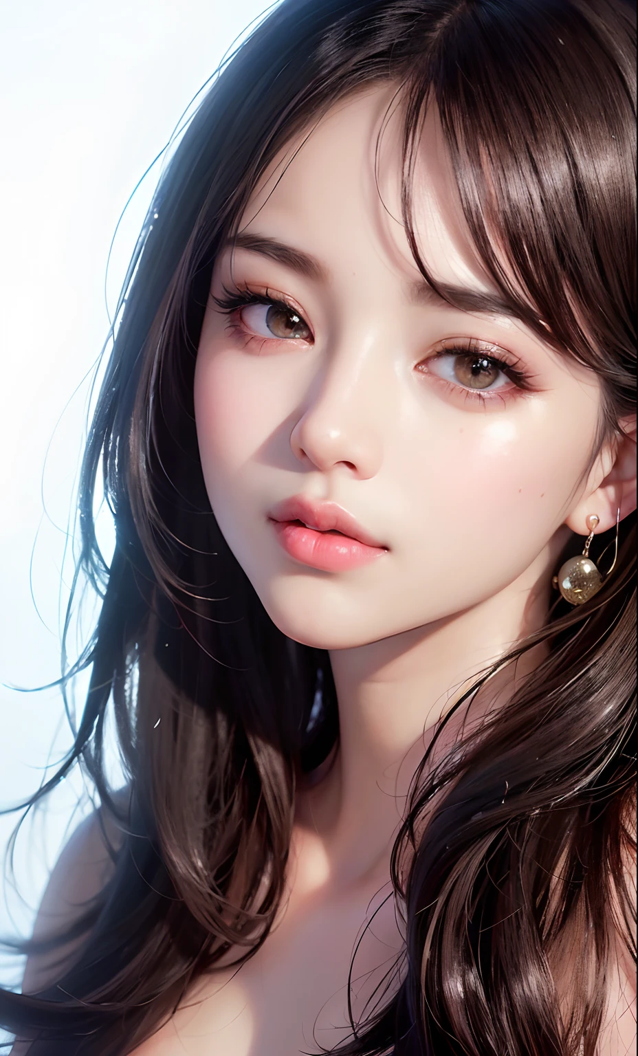(8K, RAW photo, realistic:1.25) ,( lip gloss, eyelash, gloss-face, Glossy skin, highest quality, ultra high resolution, Depth of bounds written, chromatic aberration, caustics, wide range lighting, natural shading,K-POP idol) looking at viewer with a serene and goddess-like happiness,Getting in