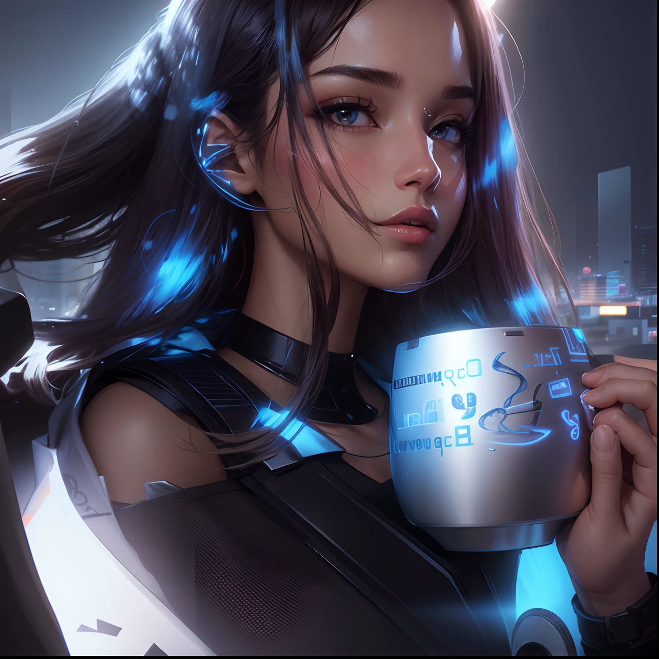 a witch with coffe hair, bottom length messy hair no clothing, happy, Full body, Beautiful anime waifu style girl, hyperdetailed painting, luminism, art by Carne Griffiths and Wadim Kashin concept art, 4k resolution, fractal isometrics details bioluminescence , 3d render, octane render, intricately detailed , cinematic, trending on artstation Isometric Centered hyperrealistic cover photo awesome full color, hand drawn , gritty, realistic mucha , intricate, hit definition , cinematic,Rough sketch, bold lines, on paper