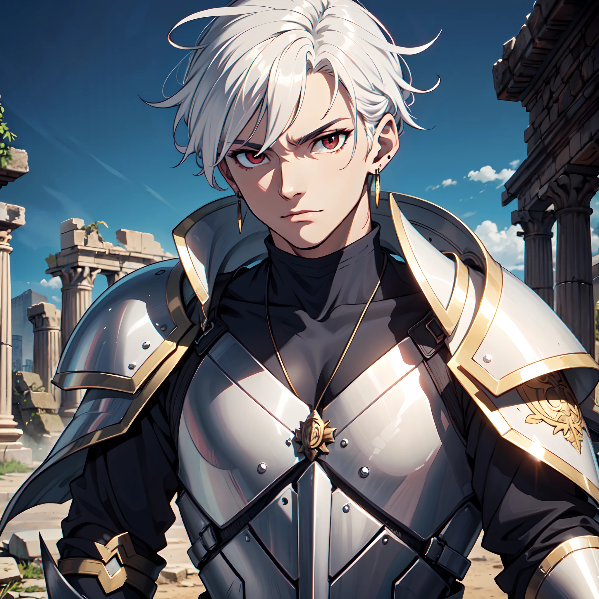 128K Ultra High Definition,
128K Ultra High Quality,
128K Ultra High Resolution,
128K Resolution,
Hyper Detailed,
Hyper Quality,
Hyper Definition,
Perfectly Detailed,
Perfectly Designed,
Masterpiece,
1 Boy,
Anime,
Handsome,
White Hair,
Red Eyes,
Wearing Earrings,
Wearing Necklace,
Armored With Spartan Armor,
Ancient Ruins Background,