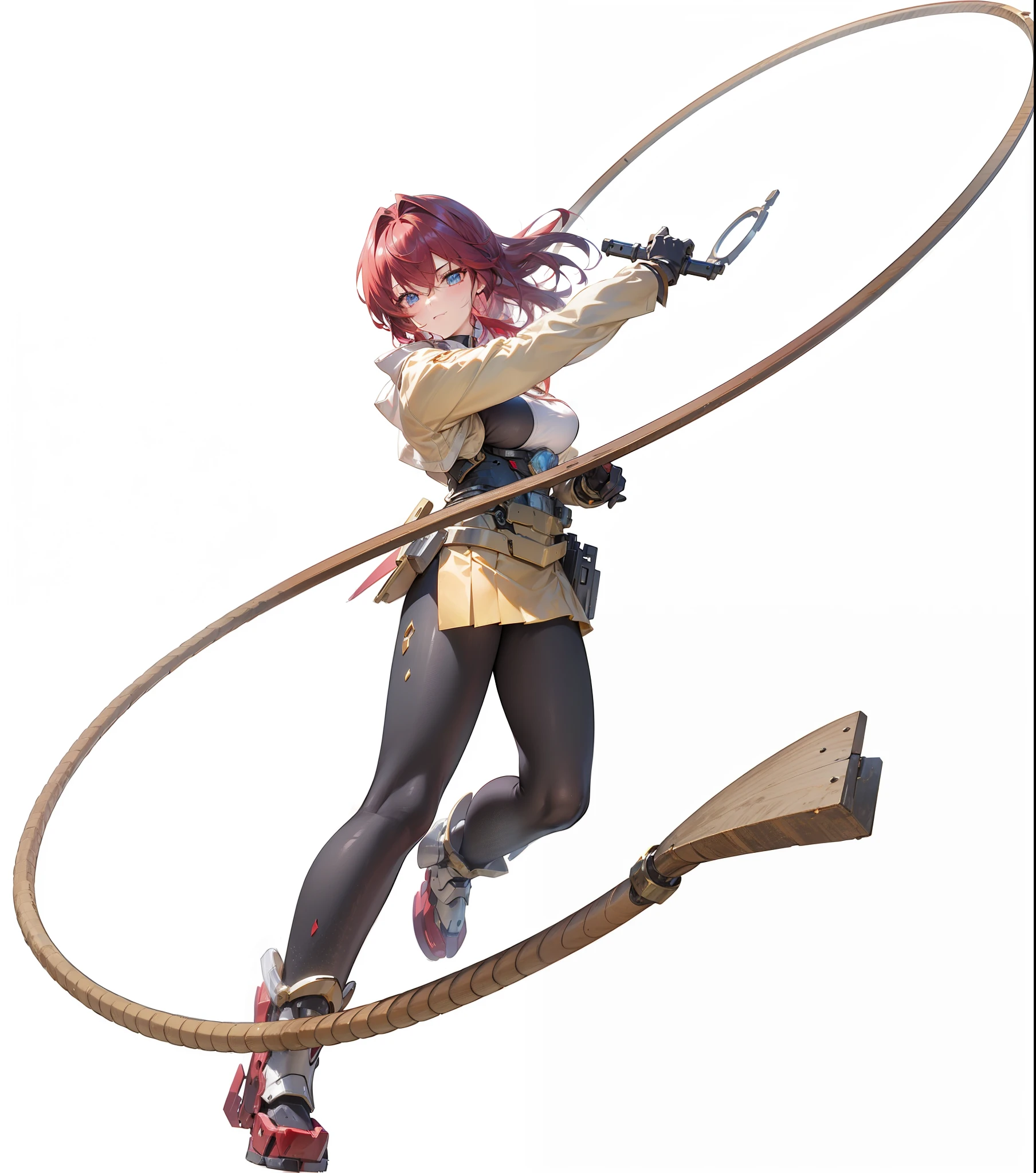 Crimson hair,ssmile,hentail realism, shadowing,,character sheets, reference sheet, Standing painting, 8K, Super detail, 1080p, Women's HD,Slim,femele, 16k, A high resolution, Best quality, High quality, Anatomically correct, Masterpiece, ccurate, hyper HD,As graceful as a swan,unreal-engine, Ghibli-like colors, anime big breast, Standing painting, angle of view,Mecha girl,Yarn skirt,ssee-through,