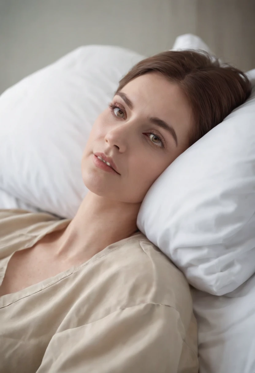 closeup of a european woman, yellow eyes, short brown blobde hair, dark horror hospital background, hospital gown, patience, horror hospital, psycho, in the hospital bed, natural skin texture, 24mm, 4k textures, soft cinematic light, RAW photo, photorealism, photorealistic, intricate, elegant, highly detailed, sharp focus, ((((((cinematic look)))), soft tones, insane details, intricate details, hyperdetailed, low contrast, soft cinematic light, dark colors, exposure mix, hdr, faded