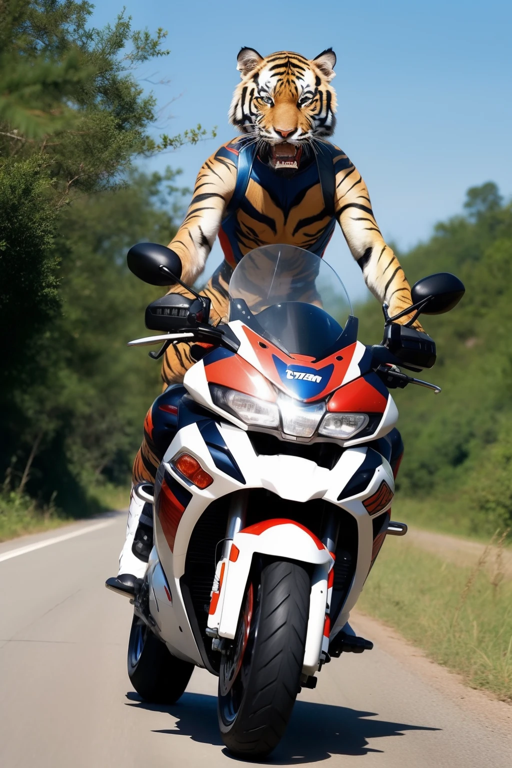 A tiger fights Ultraman，Ultraman rides on a tiger