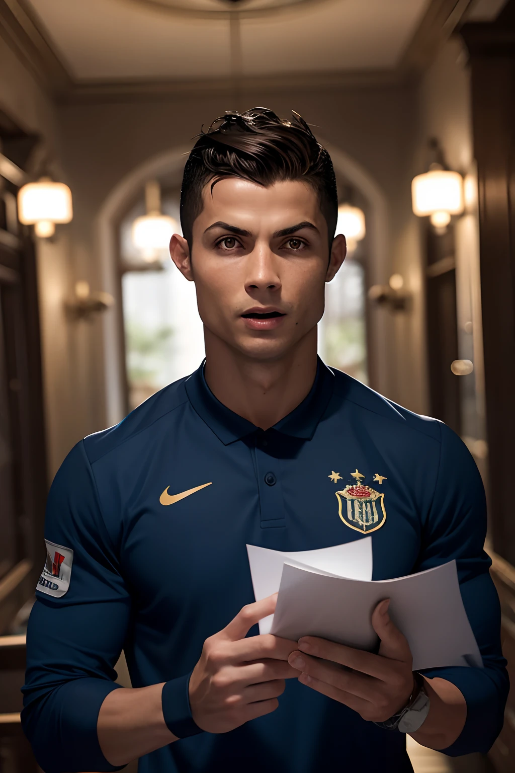 maravilha, Velho Cristiano Ronaldo, realisticamente, dynamic lights, velho, restolho cinza, tiro completo, (extremamente detalhado CG unidade 8k papel de parede), trending on ArtStation, trending in cgsociety, High detail, foco nítido, Dramatic, fotorrealista