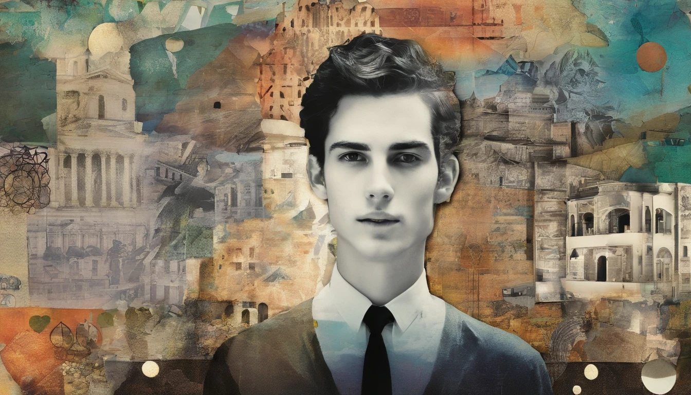 Reality and illusion A young man