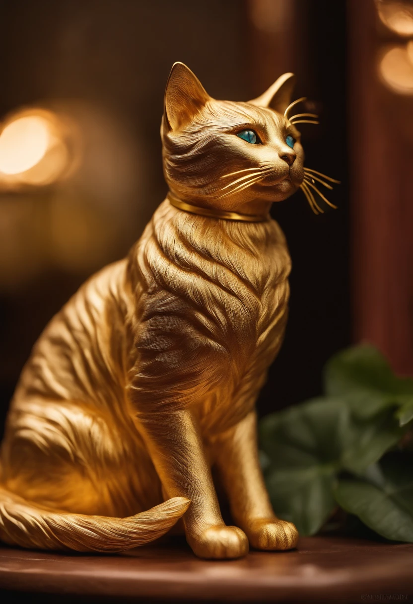 golden mannequin cat neko