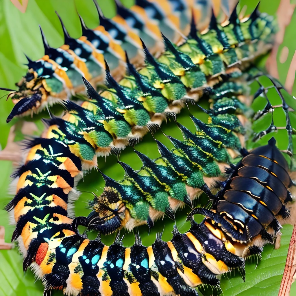 Small tortoiseshell caterpillar, Large caterpillar, Old caterpillar, Black caterpillar, Ancient caterpillar, A herd of caterpillars, blunt caterpillars, Evil caterpillars