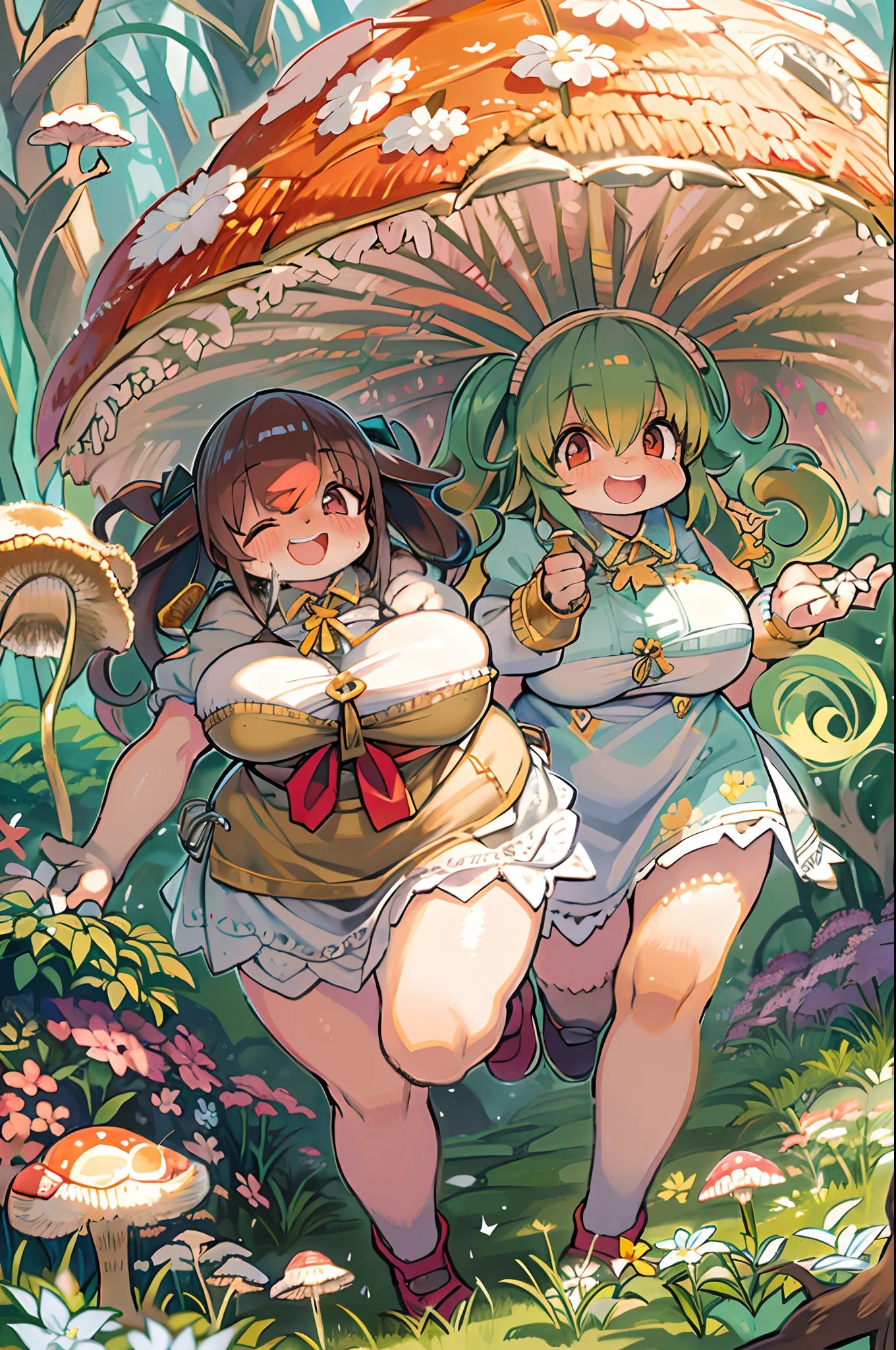 1 Beautiful Girl,(((Peeing:1.3))),((I get excited because so many people see me peeing.)),surrounded by many spectators,In a sunny park,Best Quality, Bright colors, High-definition illustrations,extremely delicate CG,hightquality,masuter piece,dent in the skin,Realistic damp skin,Mass sweat,Innocent face,beautiful big blue eyes,(((Squat down with your knees up in a vulgar pose:1.3))),(((Short bob cut with bright emerald green hair:1.3))),((Big big yellow bow tie shaped ribbon on the back of the head:1.2)),Open mouth, sticking out the tongue,(He wears a navy blue bow tie around his neck.), ((Put your hands on the ground and stick your hips out:1.2)),Armpits,(black leather long gloves:1.1),(Exuberant big breasts:1.1), (((Very large pink areola:1.1))),((He is wearing a transparent white sleeveless shirt 1.2)), large curved hips,Thick thighs, perfect leg,Plump,((black leather bloomers and purple pantyhose:1.2)),(You can see through your:1.1),(((A golden parabolic pee is coming out of her pussy 1.3))),(((short yellow skirt:1.3))),(Red High Heels:1.1)