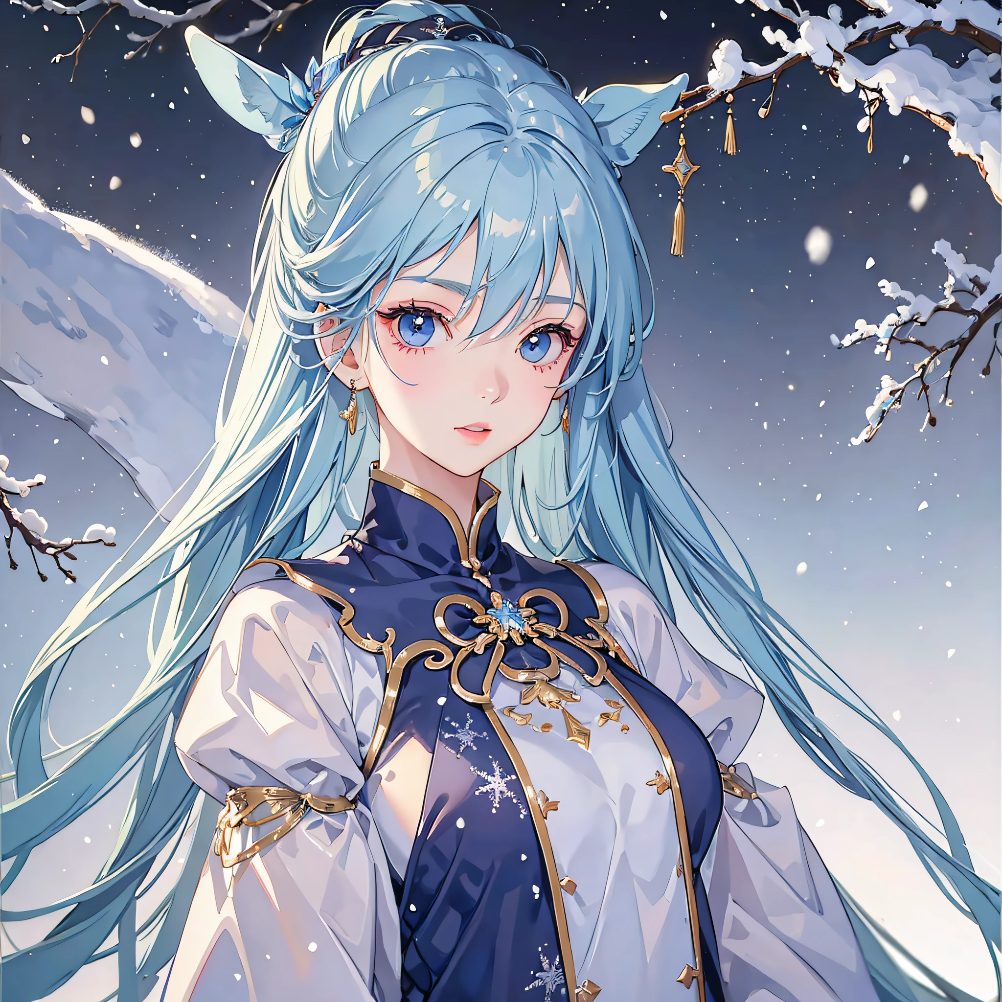 female pervert,Snow magic,8k,Masterpiece,