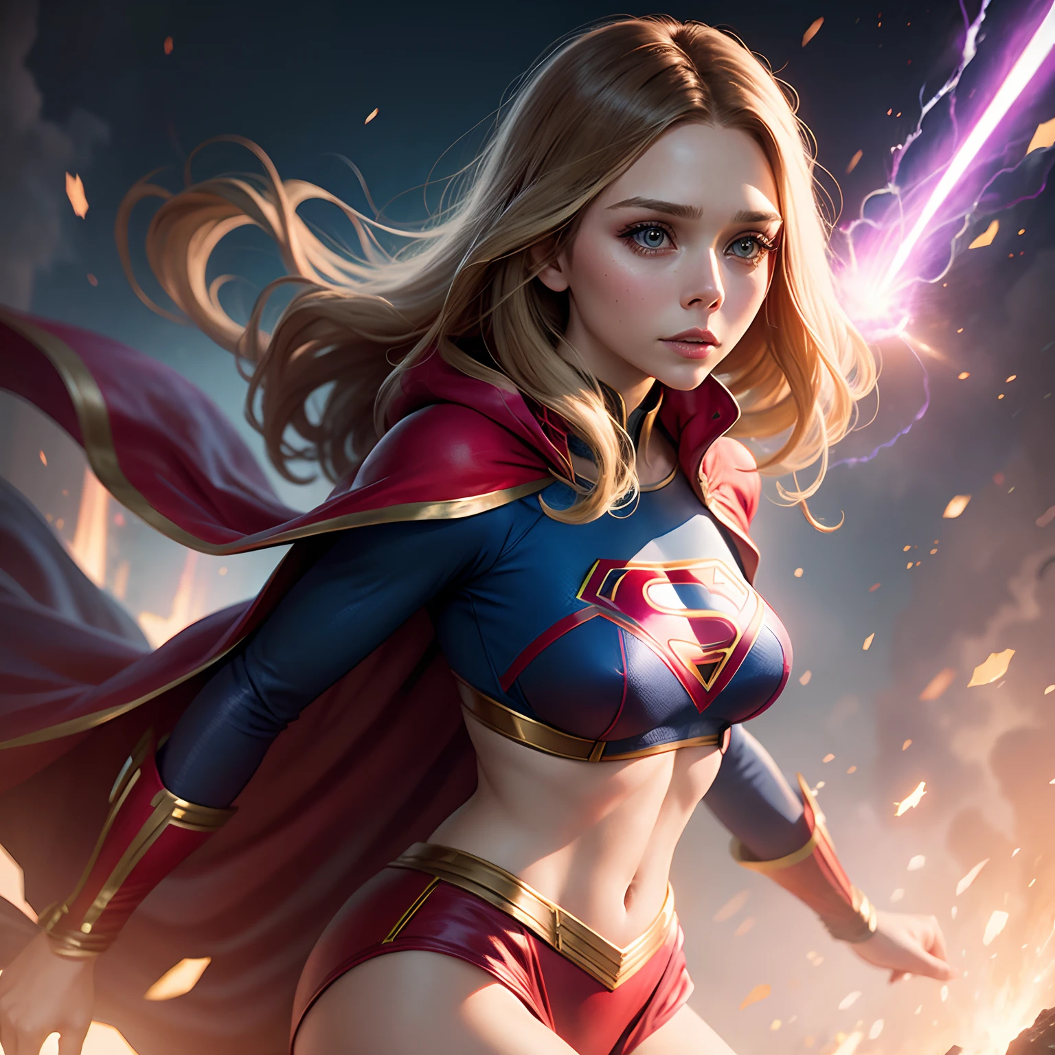 Elizabeth olsen as supergirl