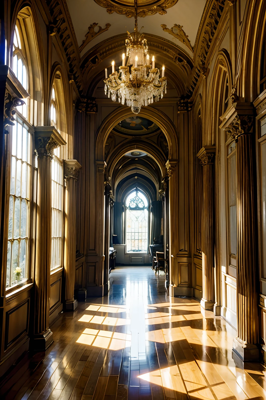 A room that belongs to a generous benefactor, mood is heavenly, hospitable, familial, sustenance, nurturing, wealth, affability, prosperous, saving, providing.