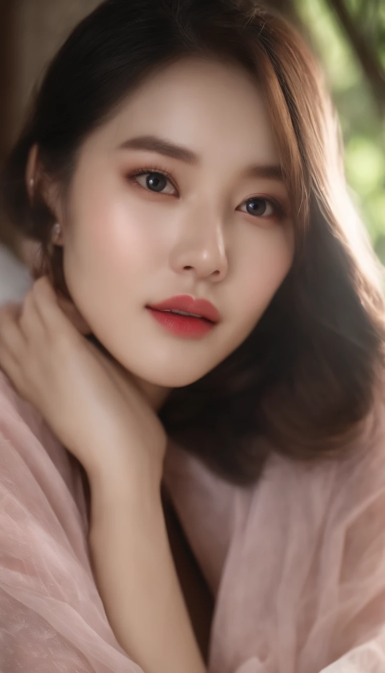 ,Masterpiece, Best quality,8K, 超高分辨率,Reallightandshadow,Cinema lenses,(beautidful eyes:1.1), ((中景 the scene is,The upper part of the body)),dynamicposes,huge boob,Incredible,Barefoot,Foot arch,The soles of the feet face the camera,tiny feet,nail art,redtoenails,Hair fluttering in the breeze,(Photoreal: 1.4), (Hyperrealistic: 1.4), (Realistic: 1.3), (Smooth lighting: 1.05), (Improved Cinematic Lighting: 0.9), 32K, Japanese woman with a faint smile, Realistic lighting, Backlight, Face Lights, Ray traching, (Bright light: 1.2), (Quality improvement: 1.4), ( Top quality realistic texture skin: 1.4), Fine Detailed Eyes, Detailed face, Fine quality eye, Dark brown eyes, (Hefty Smile: 0.0), Pale light, Pink silk underwear, Pink lace panties, White background, sit on a bed,Extend your feet towards the lens,The barefoot,sole,Close-up of the soles of the feet