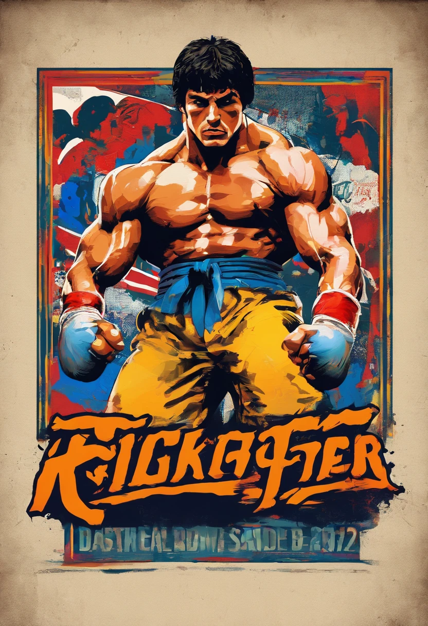 rocky balboa - rocky balboa - rocky balboa - rocky balboa - rocky balboa - rocky balboa - rocky bal, poster art by Bruce Gilden, pixabay, pop art, butcher billy style, butcher billy, sylvester stallone, bestselling movie art poster, poster framed, pop art poster, rocky foreground, rocky, movie poster character, movie poster painting, poster art style