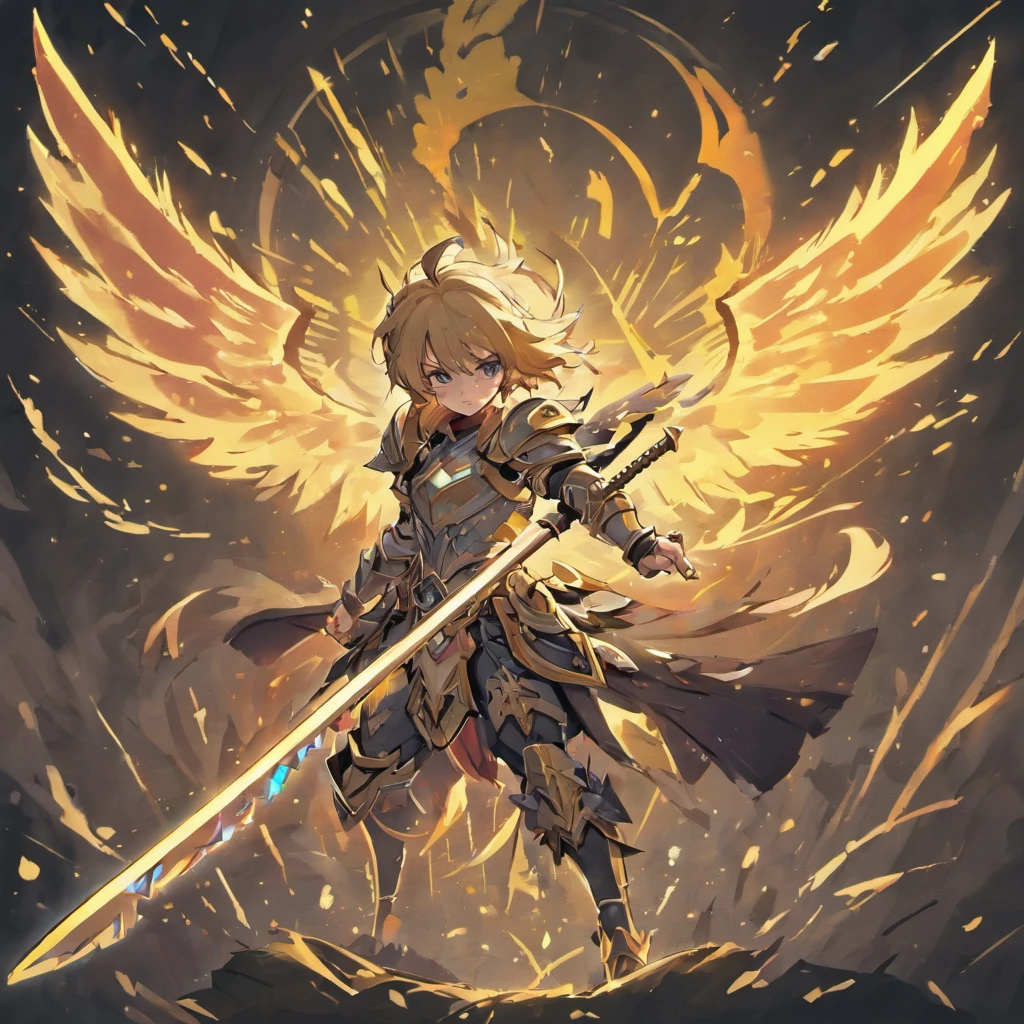 "In a fantasy world full of epic battles, You are summoned to create legendary sword designs, Known as Aegis. Aegis is a legendary sword，Placed inside a protective cover, Represents strength and protection. Your mission is to use your pixel art skills to create impressive Aegis representations. The shield should have a strong and imposing appearance, Details and textures reflect its powerful nature. The sword inside the shield should convey grace and danger. Use limited colors to create clarity, Striking pixelated image. Get creative with details and shadows，Bring Aegis to life, Become a feared and admirable weapon in the game world. Show off your pixel art skills，And create amazing pixel art from Aegis，Delight players!"
