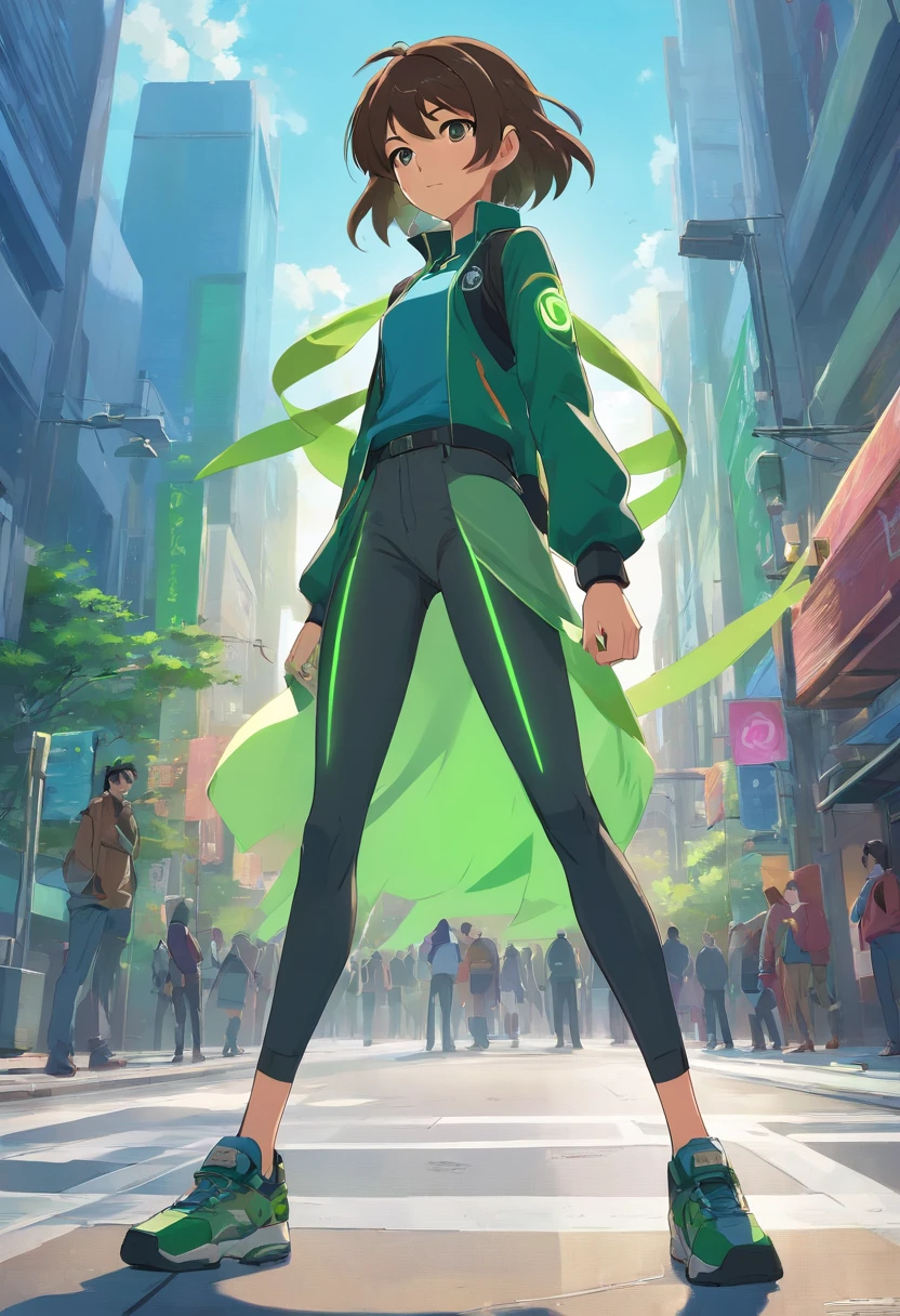 Close-up do Ben 10, conceito de corpo inteiro, arte conceitual de corpo inteiro, arte conceitual detalhada de corpo inteiro, ( ( arte conceitual do personagem ) ), ben 10 aliens, senior concept artist, bela arte conceitual de corpo inteiro, Design de personagem interessante, full body action concept art, conceito, Inspired by Senior Character Artist, Arte conceitual de Feng Zhu,Standing Posture