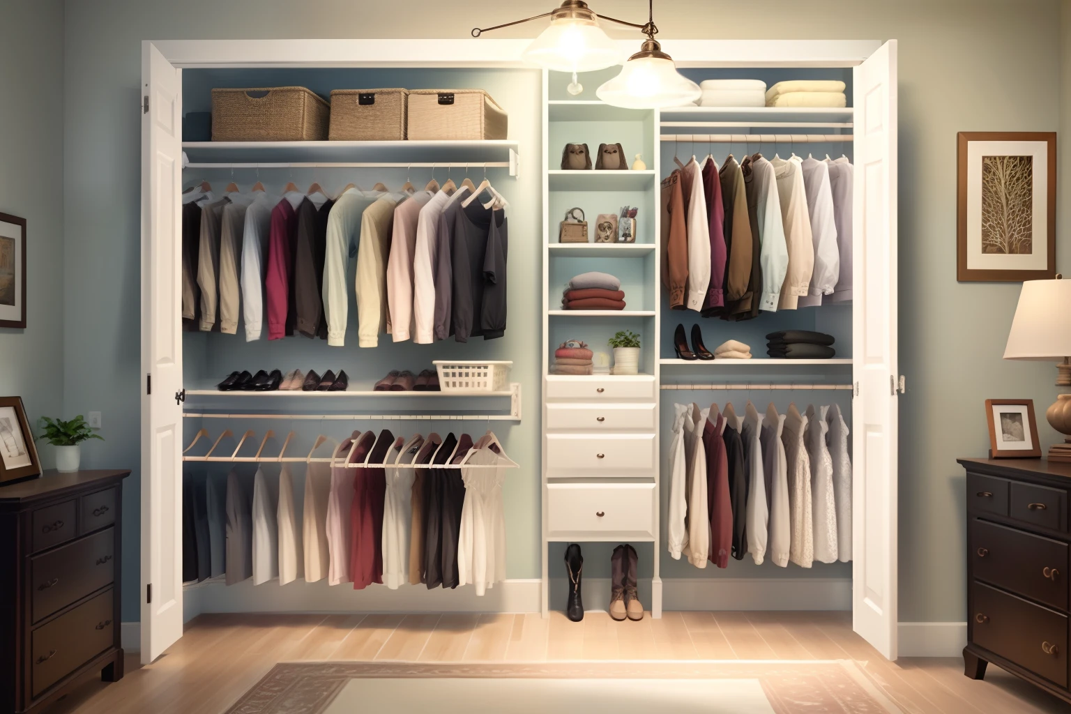 2 walls closet unit