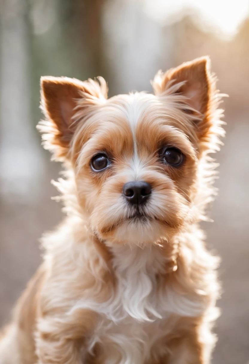Cachorro biewer terrier brincando com uma crianca