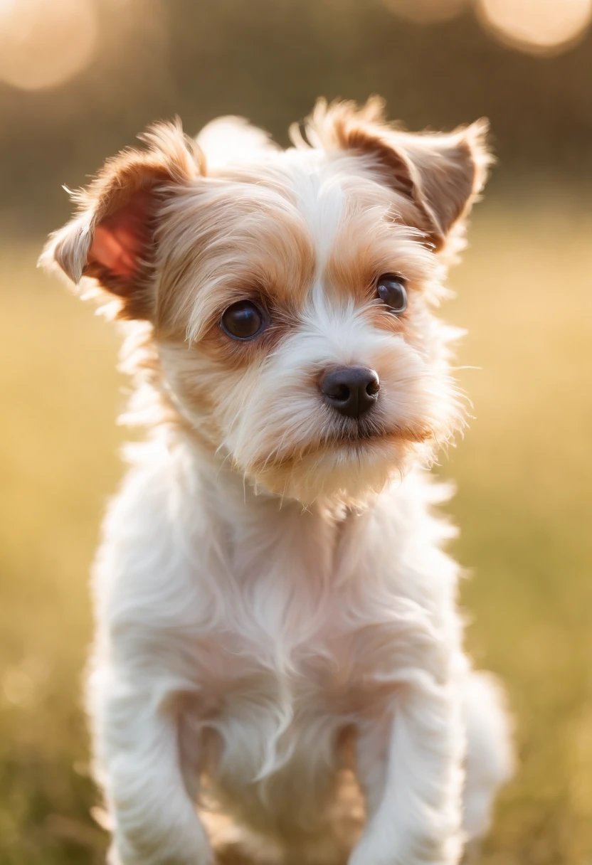 Cachorro biewer terrier brincando com uma crianca