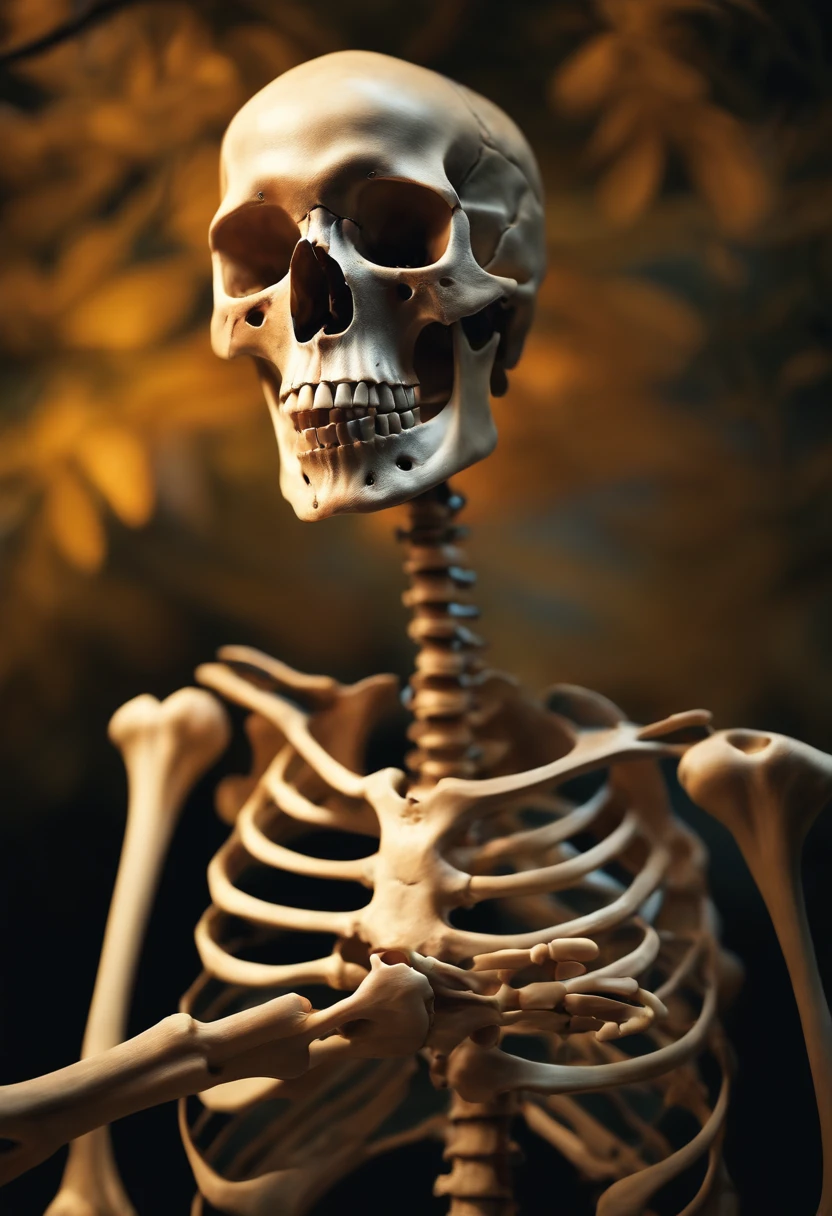 human skeleton with joint inflammation