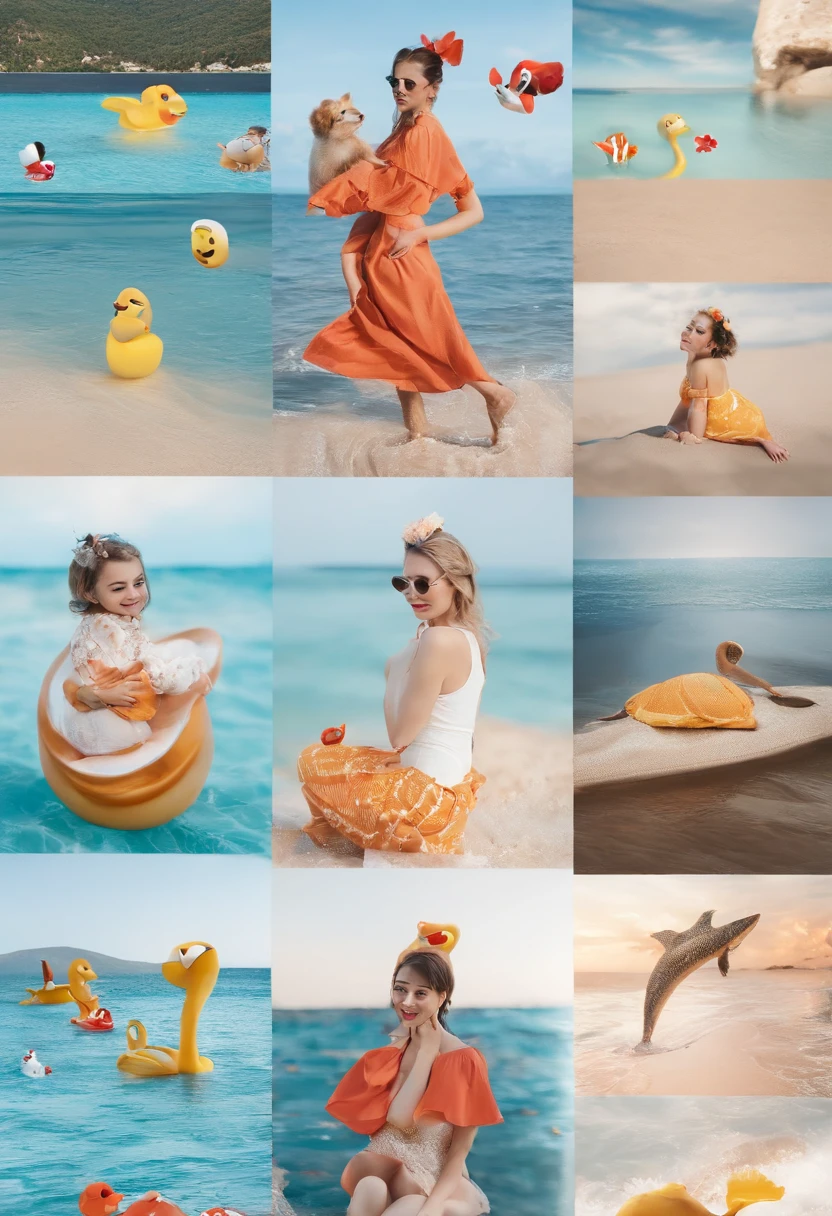patterns：Sea Art 2.0，Models：ToonYou - JP，styled：emoji pack，Prompt words：1 cute girl，9，9 emoji packs，9 poses and expressions，Disney  style，Cartoon-drawn，Black strokes，Different emotions，8K