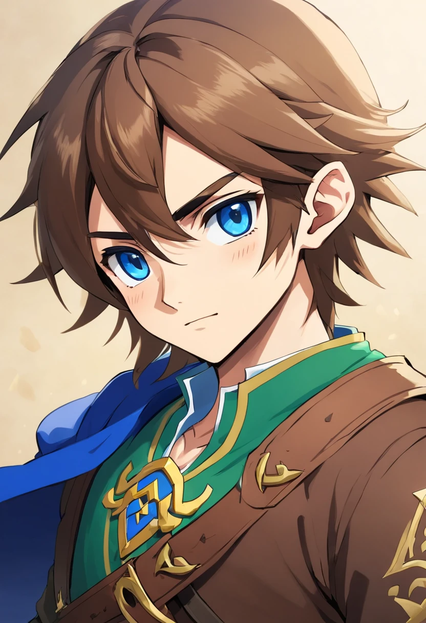 anime, boy, blue eye, brown-hair, rogue outfit, rogue.
