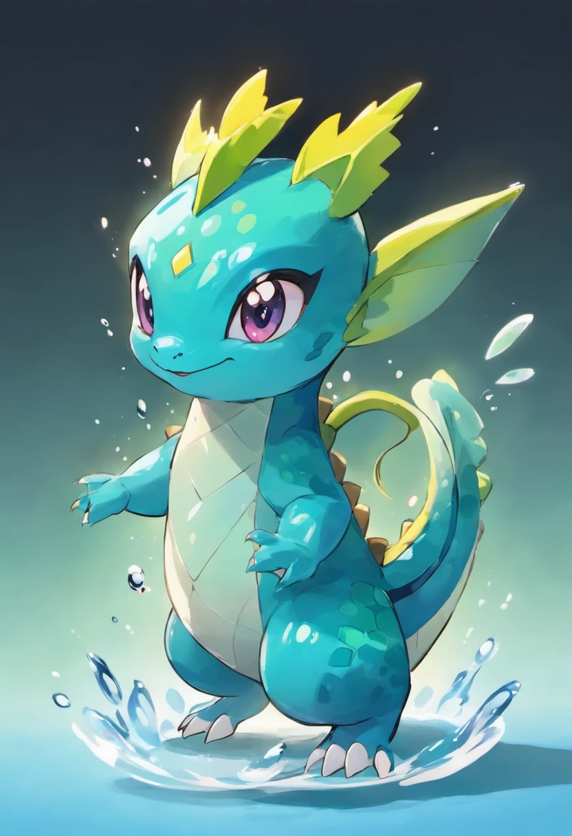 a cute  water dragon