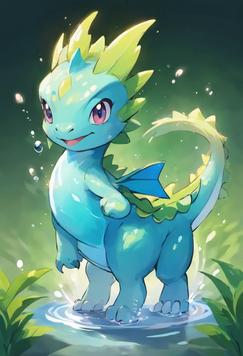 a cute  water dragon