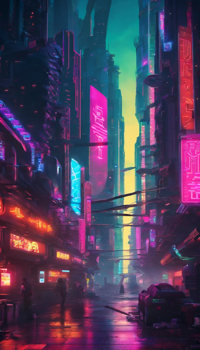 The city of the future,24th century,cyber punk perssonage