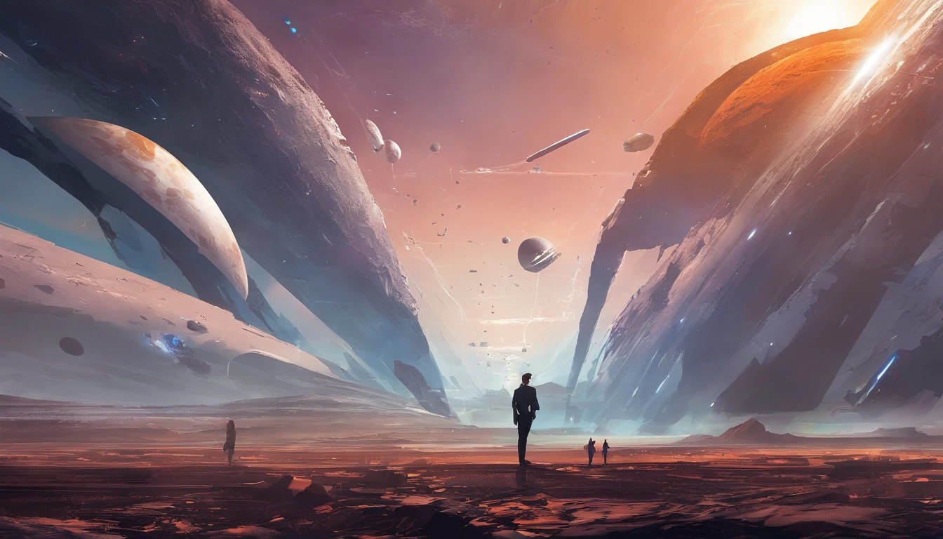 A meteorite fell from the sky,Everyone looked at the sky