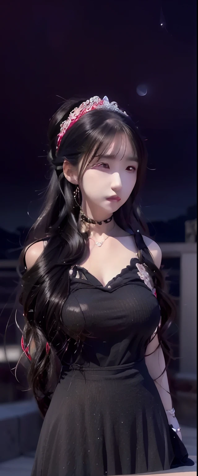 a close up of a woman with long hair wearing a blac k and red outfit, realistic anime 3d style, realistic yo ung anime girl, stunning anime face portrait, photor ealistic anime, anime realism style, kawaii realistic portrait, realistic anime artstyle, beautiful anime po rtrait, realistic anime style at pixiv, realistic anime a rt style, hyper realistic anime, 3 d anime realistic