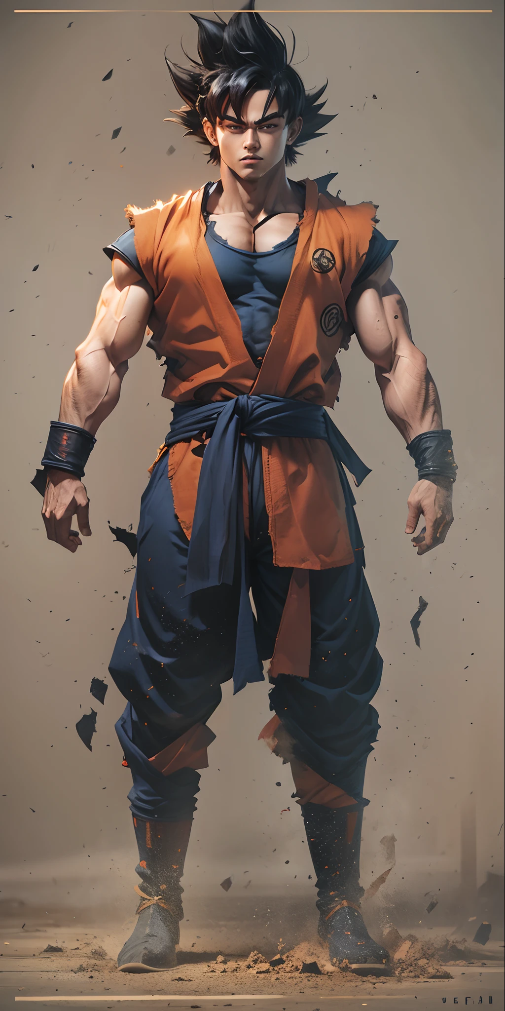 Goku, Realista, forte, musculoso