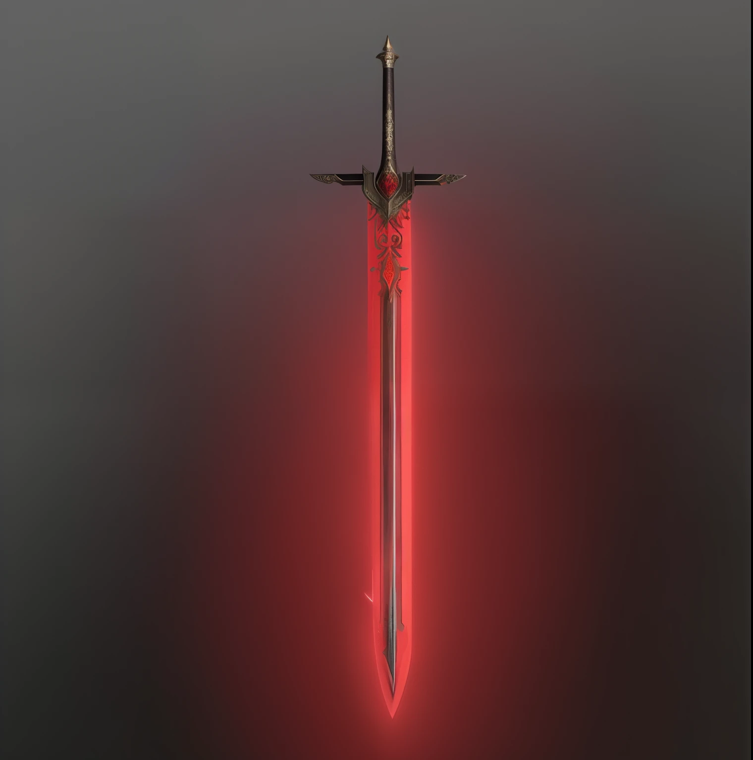 um close up de uma espada com uma luz vermelha sobre ela, Espada Brilhante, espada de fantasia preta e vermelha, uma espada maligna, glowing sword in hand, design de espada, Espada de fantasia de guerreiro, Espada Brilhante, espada de fantasia, sci-fi Espada, espada enorme, espada grande, espada flamejante, espada bonita, steel sword, espada, espada longa, Espada medieval, espada muito grande, berserk, cabo longo