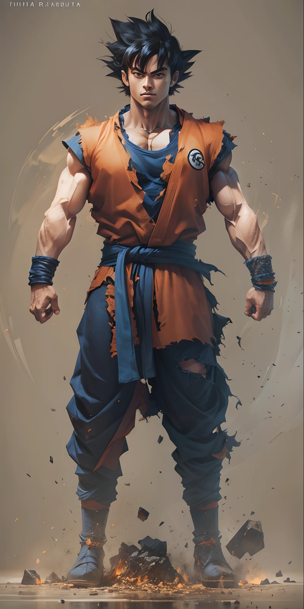 Goku, Realista, forte, musculoso