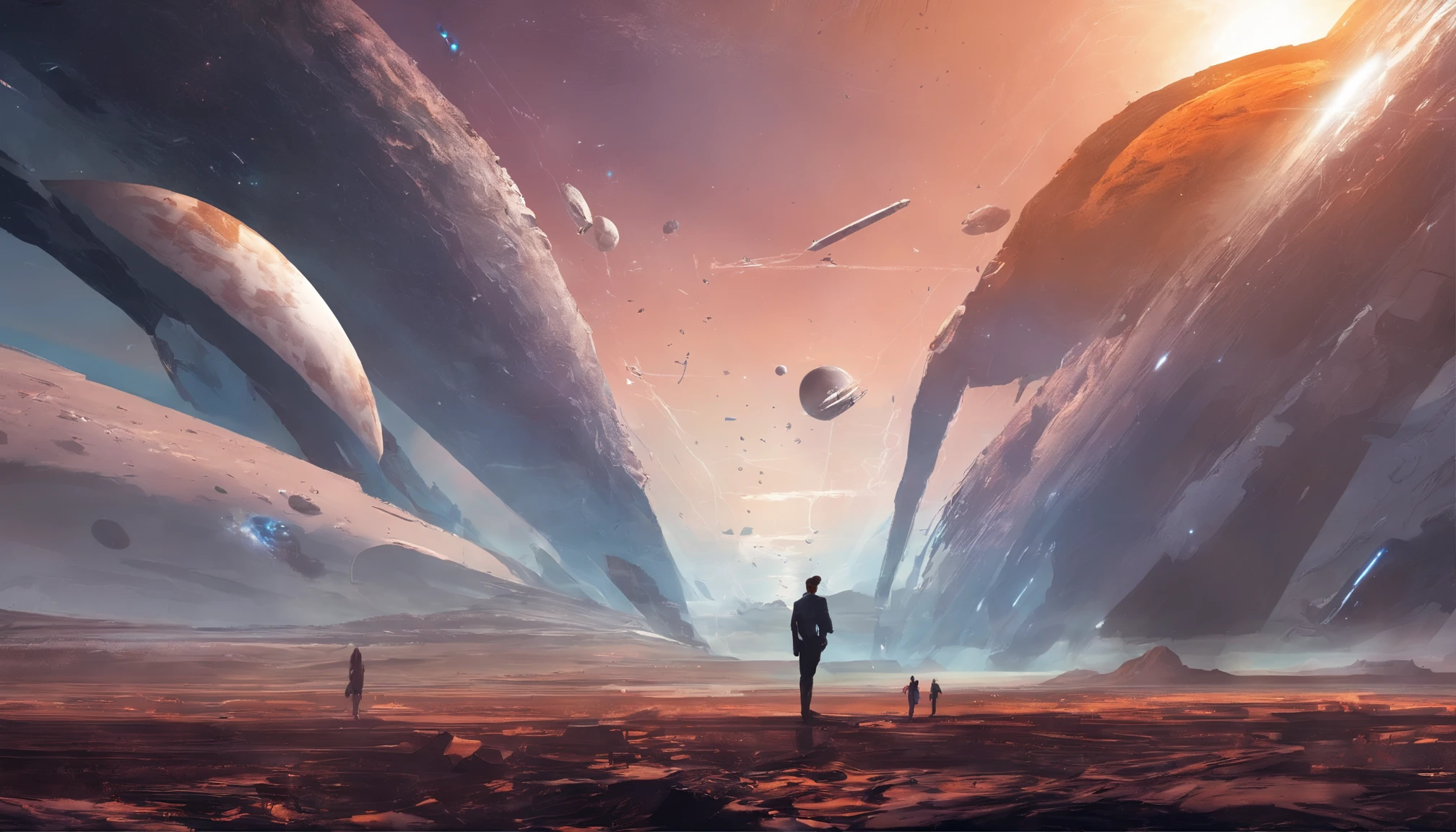 A meteorite fell from the sky,Everyone looked at the sky