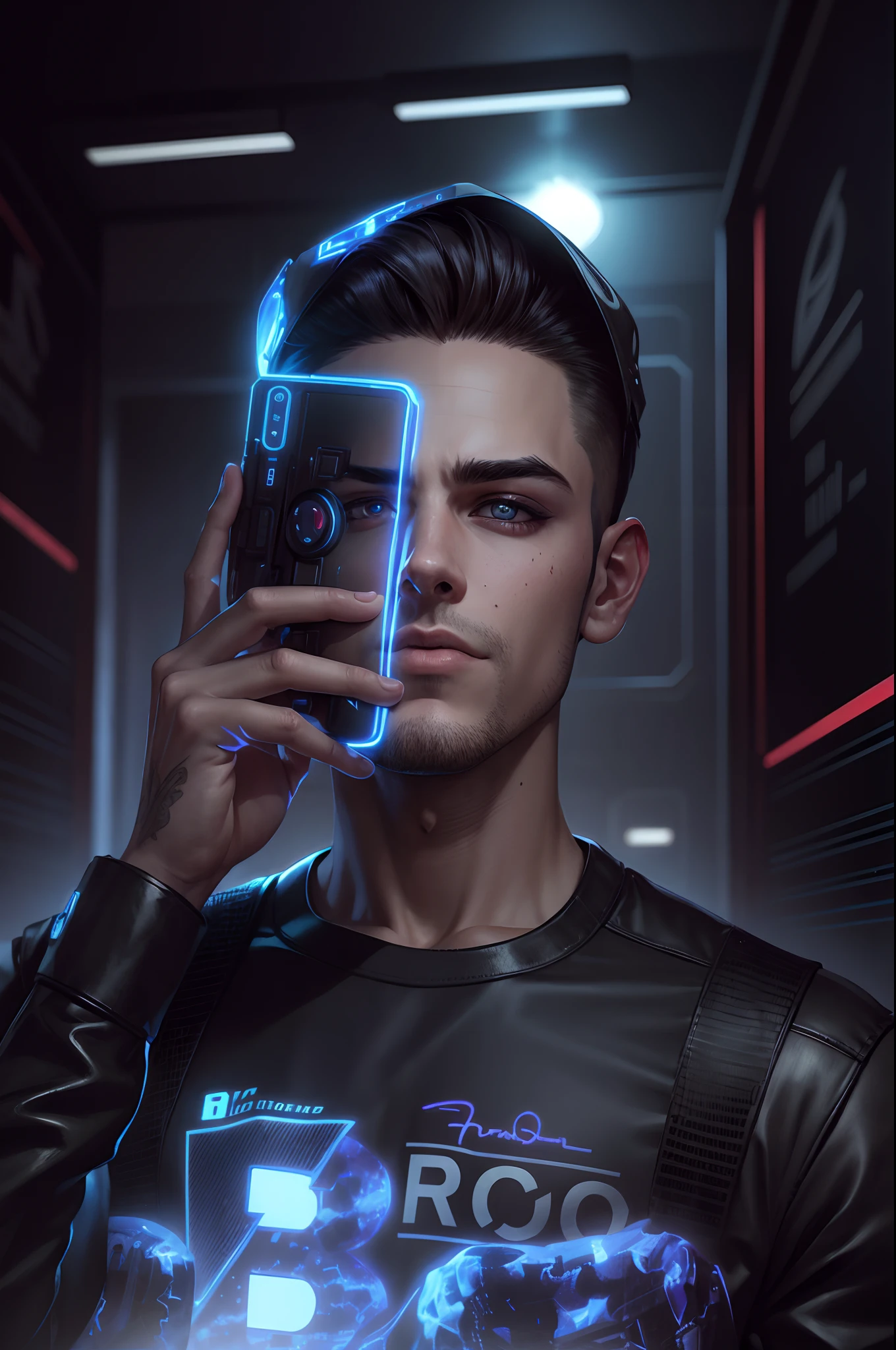 Change background cyberpunk handsome boy, realistic face , 8k , ultra realistic , attitude boy, attitude