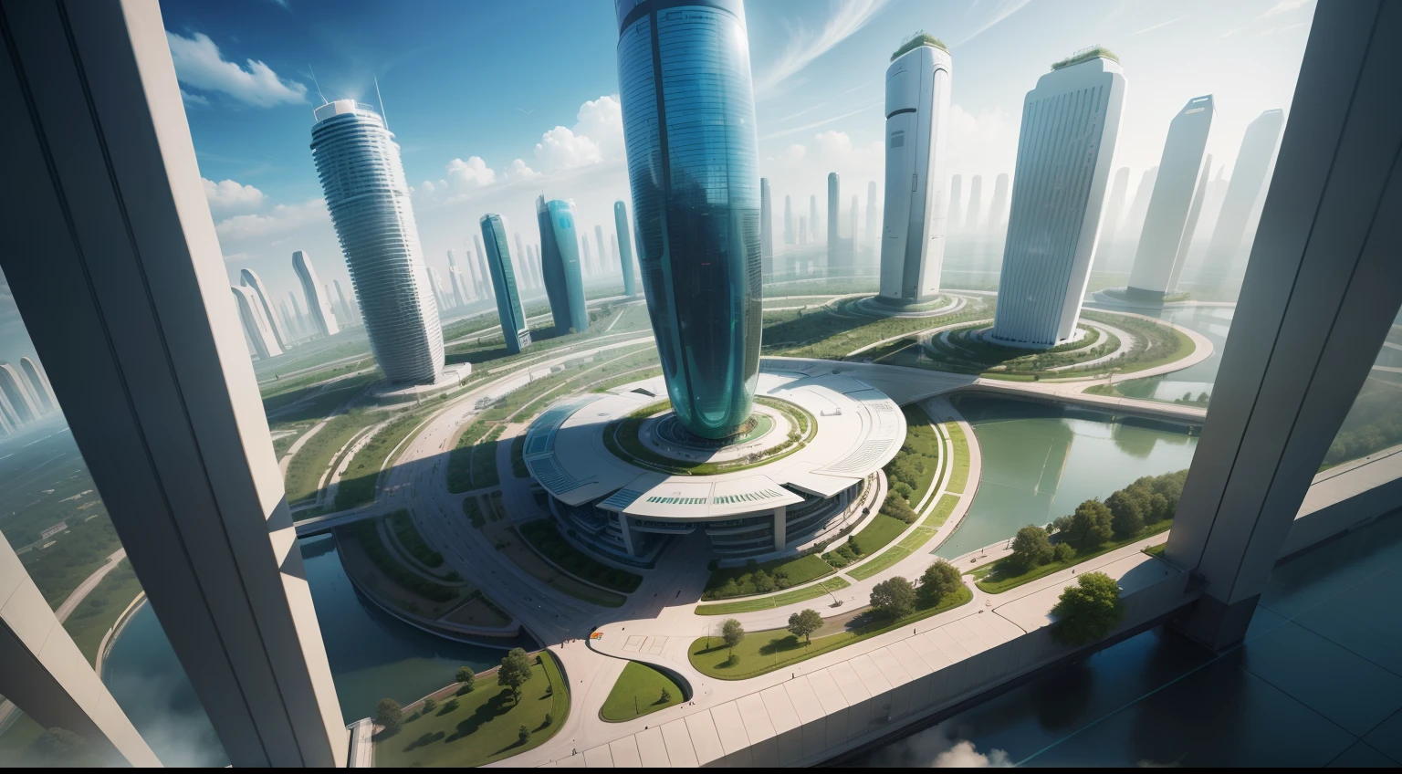 The future city,clean energy,Green environmental protection