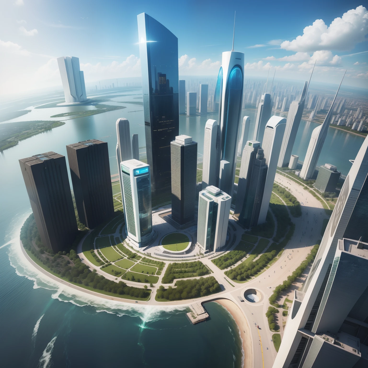 The future city,clean energy,Green environmental protection