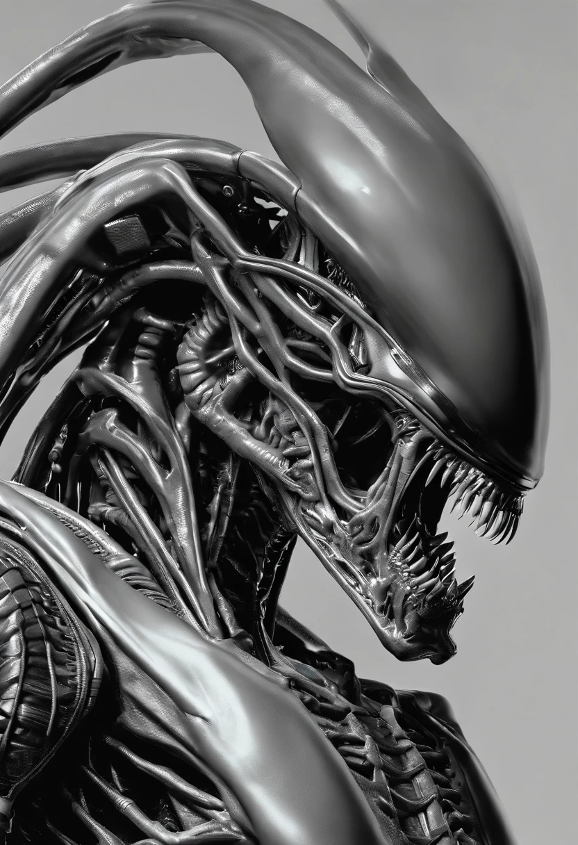 Xenomorph，slaughter，fully body pose，Sharp teeth，high - tech，Laser laser，Delicate picture