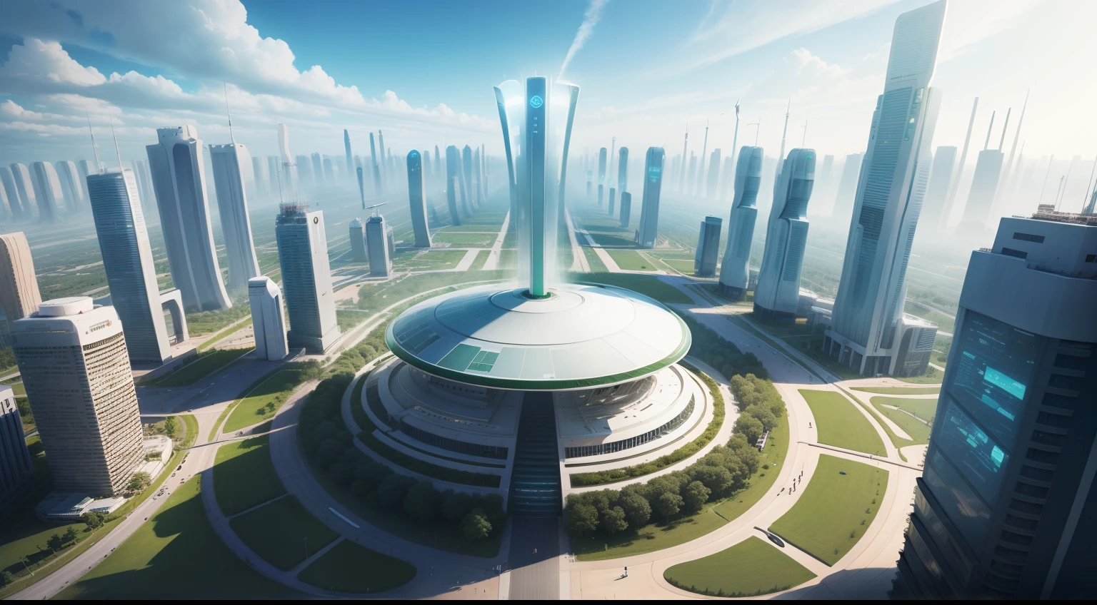 The future city,clean energy,Green environmental protection