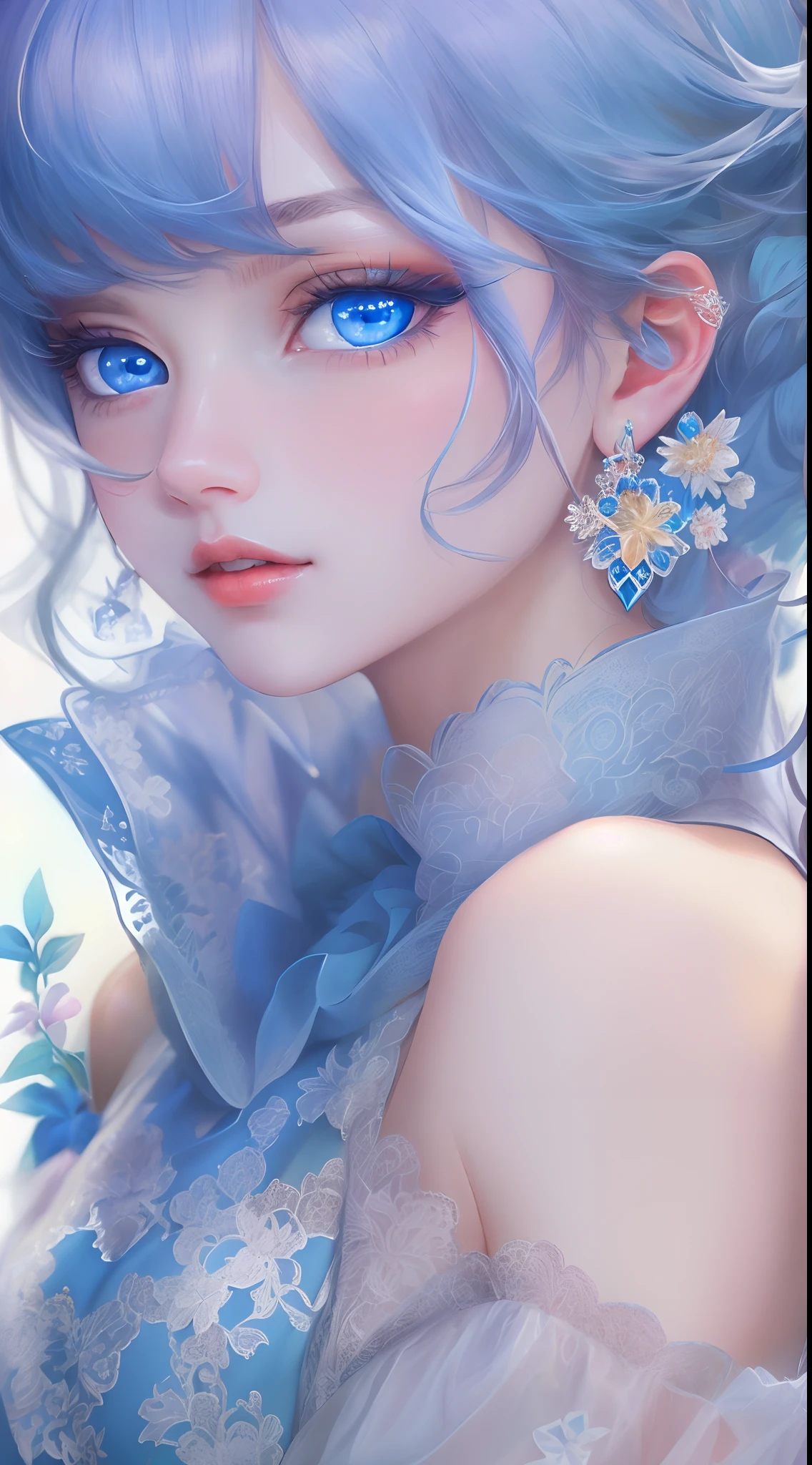 (Masterpiece, Top quality, Best quality, offcial art, Beauty and aesthetics: 1.2), (1 girl), Extreme detail, (((Vitreous blue eyes))),Sharp focus.
