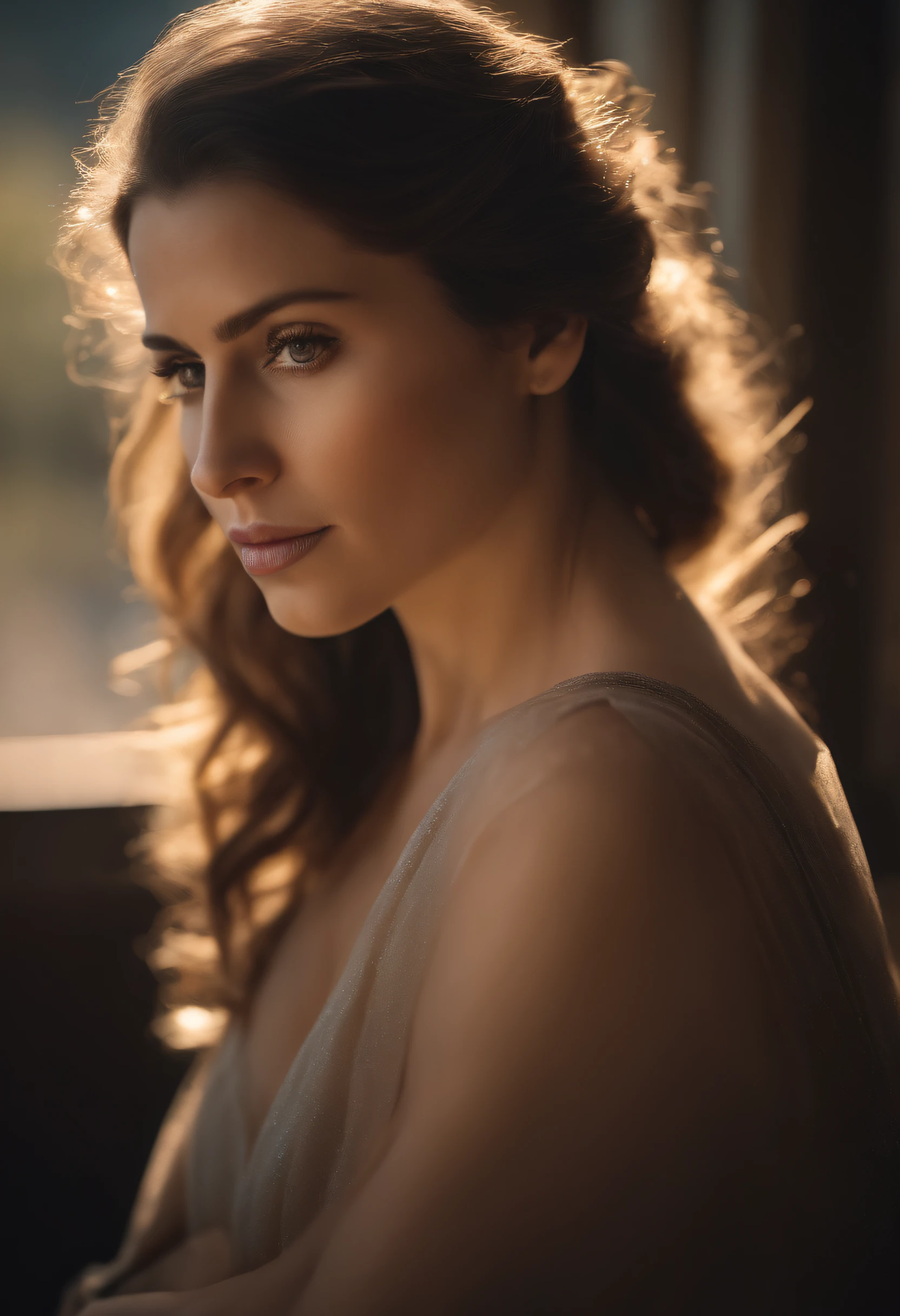 (best quality,highres,masterpiece:1.2)portrait, melancholic woman with teary eyes, soft lighting to convey her sadness and emotions, delicate brush strokes, vibrant colors, fine details, elegant composition, emotional depth, realistic style, flowing hair, gentle background