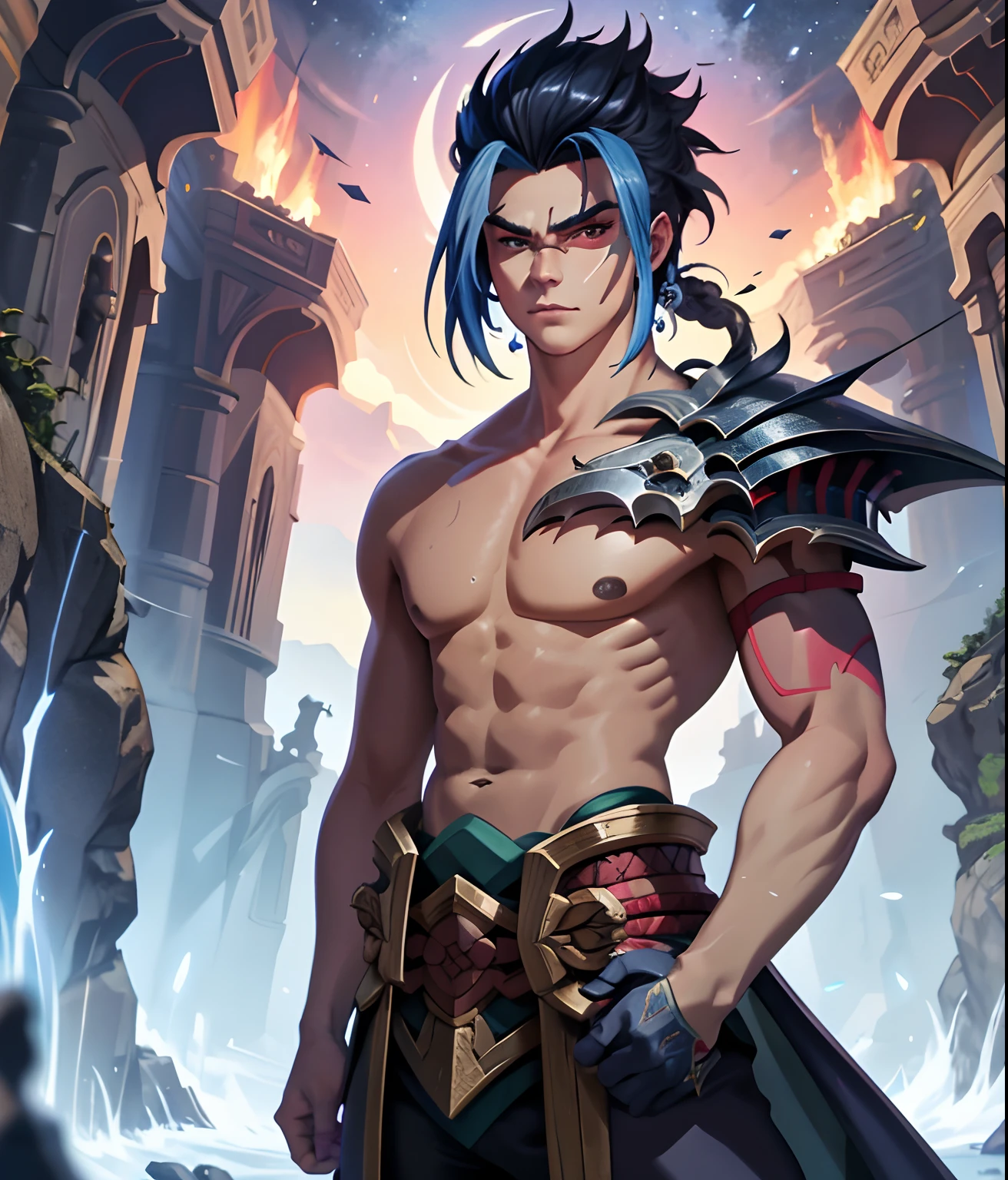 cheered up, cheered up chico, fire, blue fire sword in its sheath, red fire, fire azul, bomber, rudo cheered up 8 k, fire!! whole body, manga wallpaper 4k, cheered up art wallpaper 8k, fire behind him, héroe 2 d fanart artstation, cheered up art art wallpaper 4k, cheered up arte wallpaper 4 k, cheered up wallaper, épico cheered up cheered up style, 4k cheered up wallpaper, Anime Wallpaper, combat, Posture, Fighting Stance, method, method of anime, combat, Japanese, anime, cheered up, serious method, angry method, animated method, cheered up style, man, man character, adult man, standing posture, blue colored sword, fire azul, red colored sword, red fire