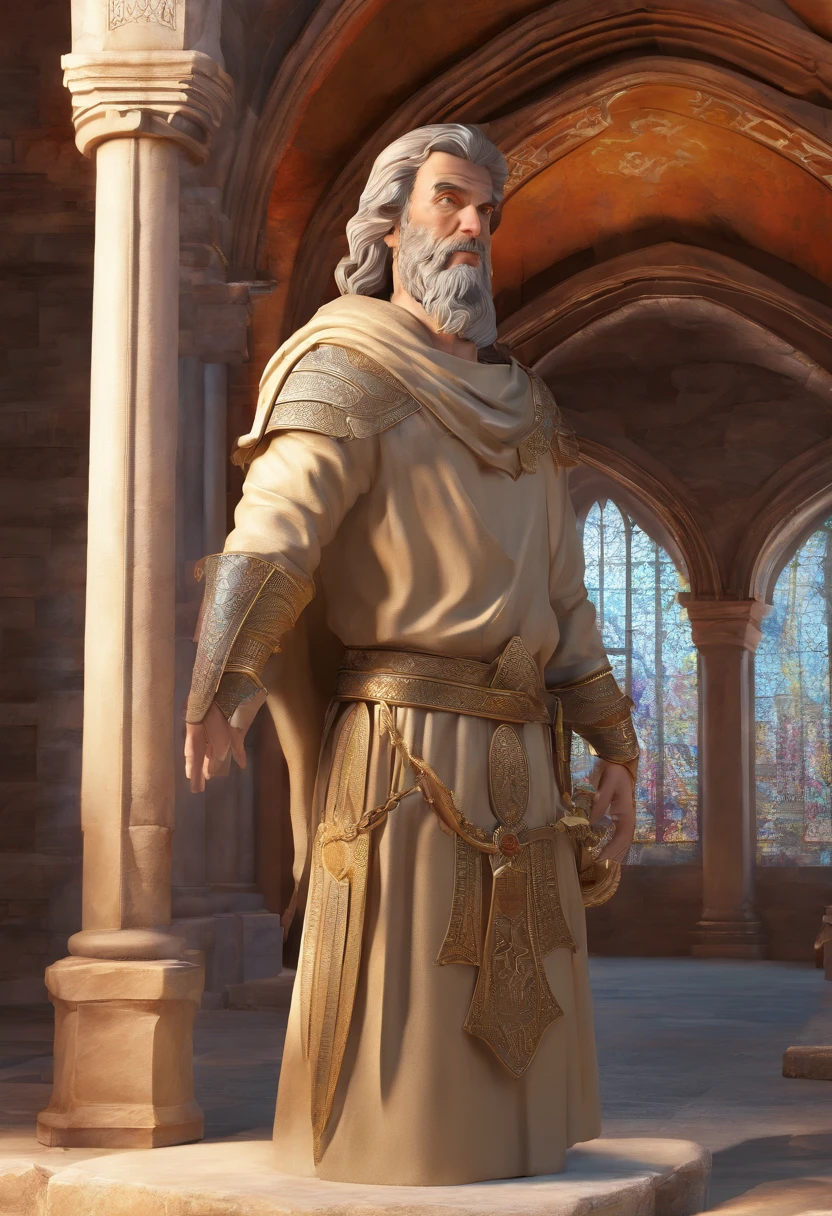 busto de um homem com um arco curvo, Personagem altamente detalhado, Iconic character of high detail, Assassino de Fantasia, assassino medieval masculino, segura um arco curvo, Retrato do busto de um assassino, resin statue, arte do jogo de fantasia medieval,com alvaja