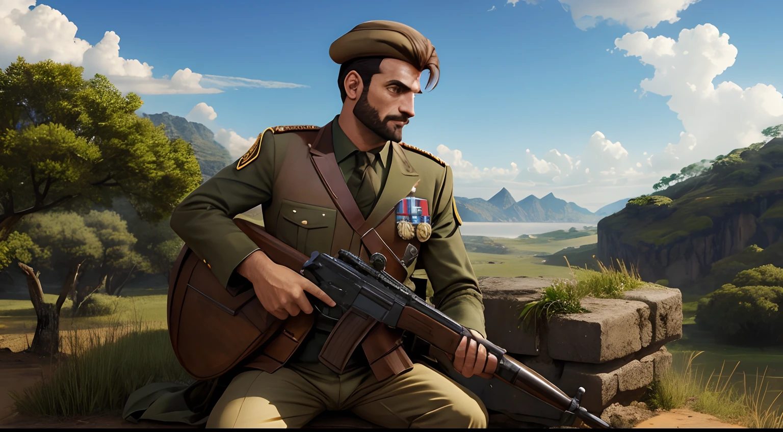 soldado romano antigo super realista , imagem de alta qualidade