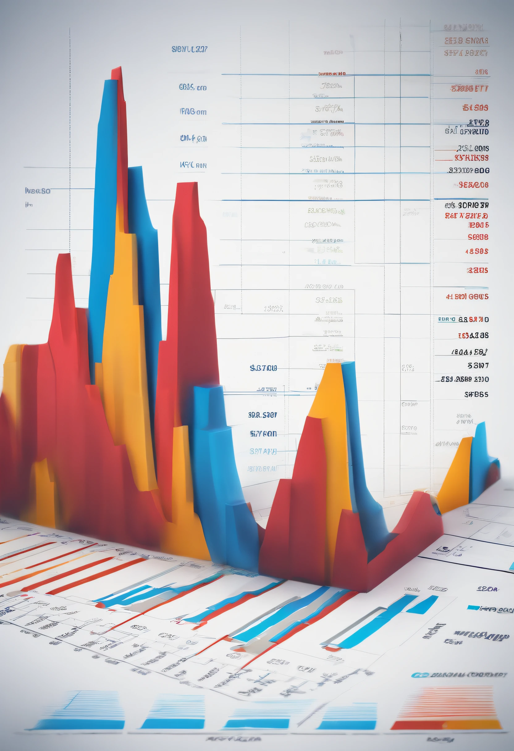 image of a financial chart, representing his passion for economics and finance