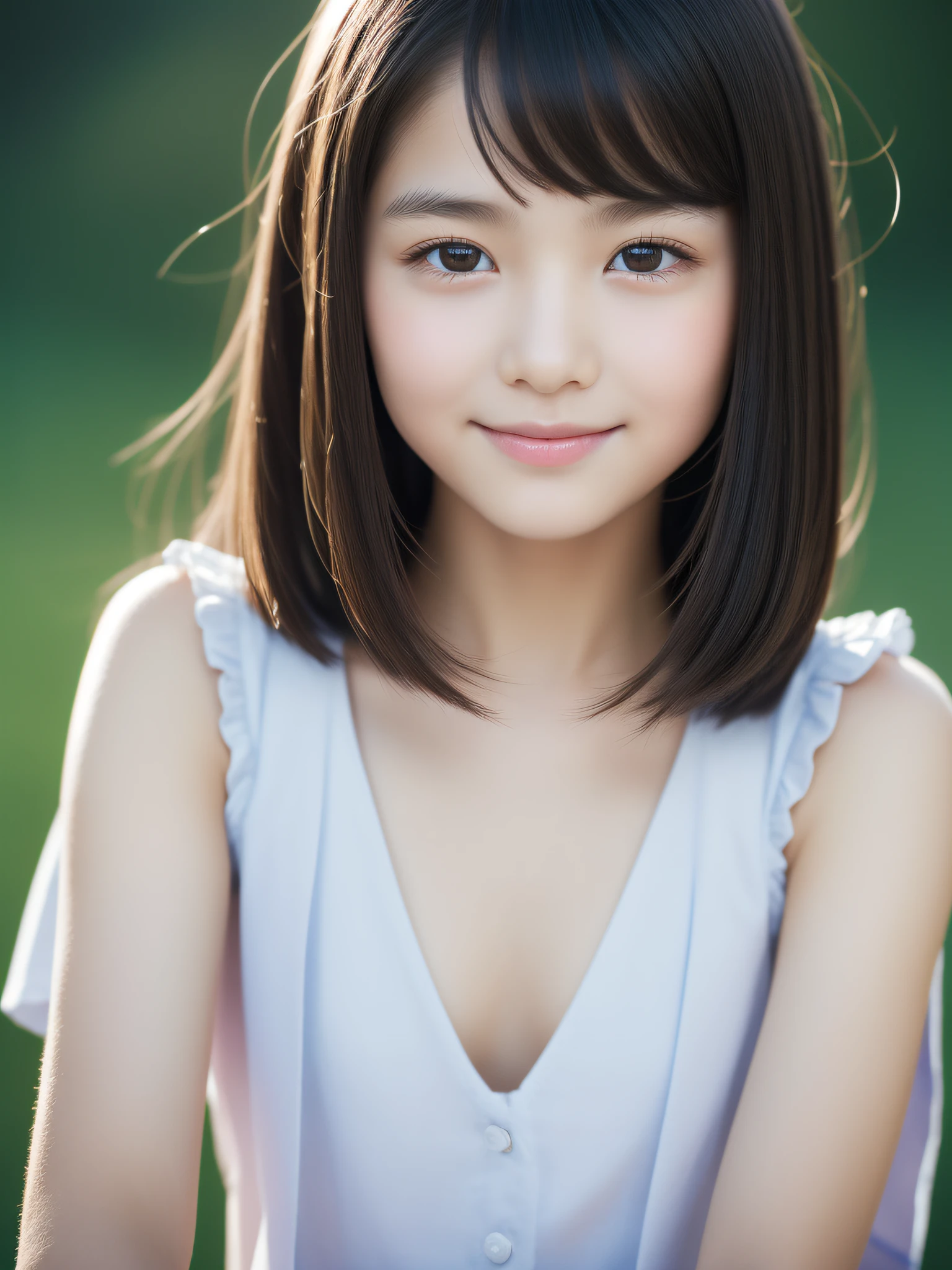 8k,(RAW photo),(best quality, masterpiece:1.2), (realistic, photo-realistic:1.25), ultra high res,
(****), very cute 1girl, kawaii,  (smiling), (****:0.5), (**** face:1.4), (plump body:0.9), (little:1.25),


(nude:1.1),

(embarrassed:0.1), (full-face blush:0.1), 
(flat chest:1.1),

in street, form below, 
free pose, 
cowboy shot,

(short hair:1.2), parted bangs, dark brown hair, 
Glossy Skin, clear white skin, 