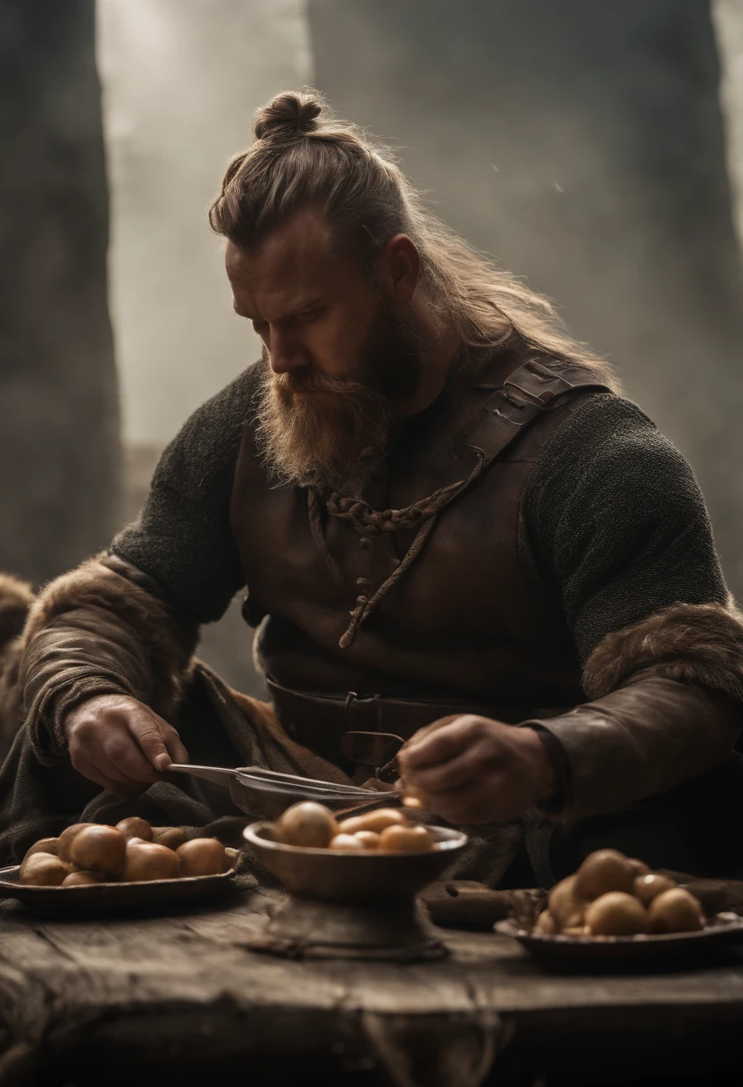 badass viking eating