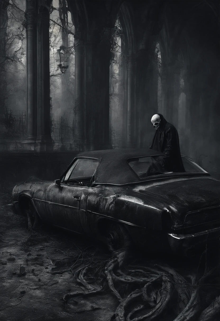 There was a man answering the phone in the car,。Completely realistic, Full high resolution, Well made,detail-rich