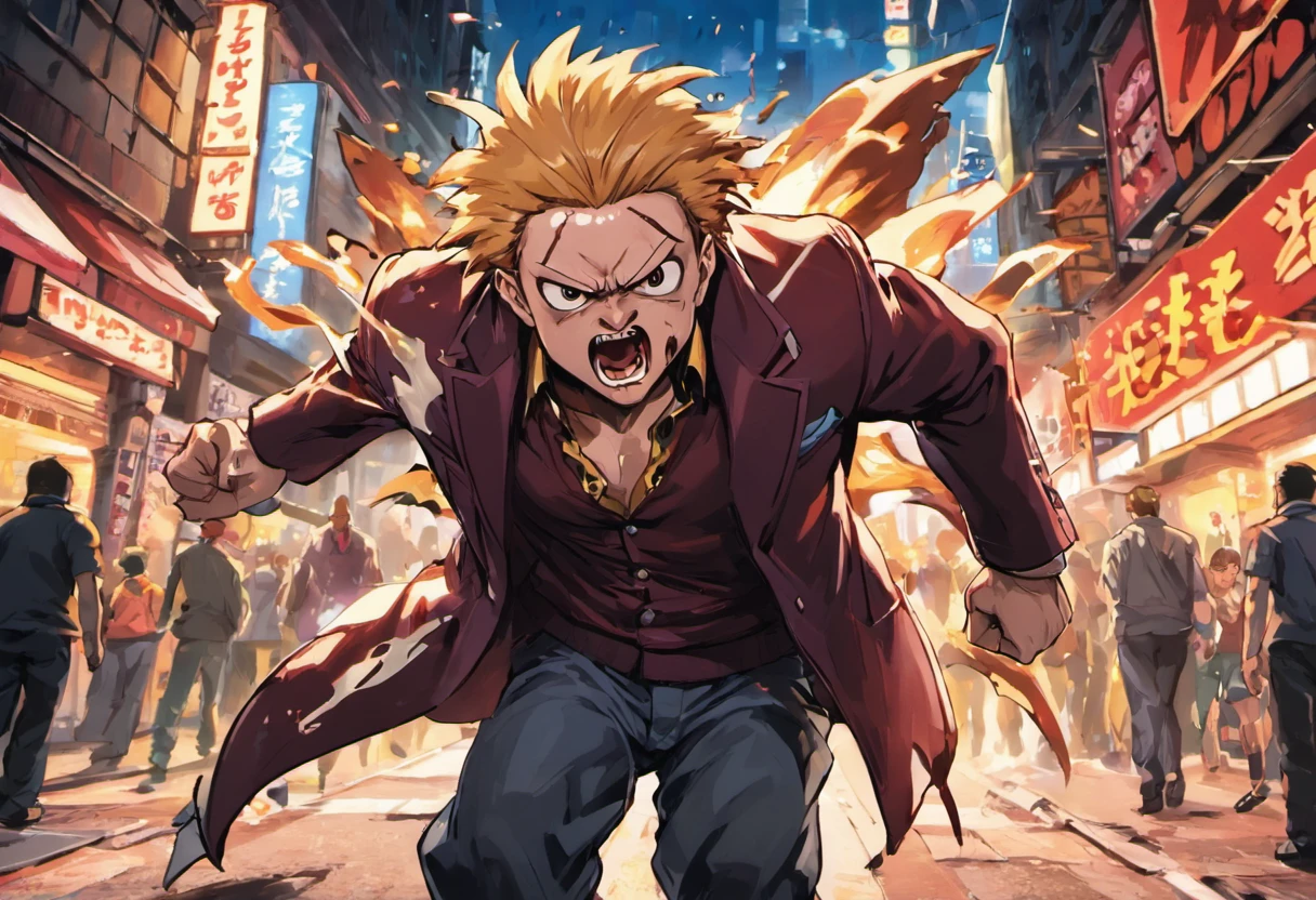 satoru gojo passed rushing pedestrians and honking cars as he tried to find shortcuts through the congested streets. His expression of disgust was evident